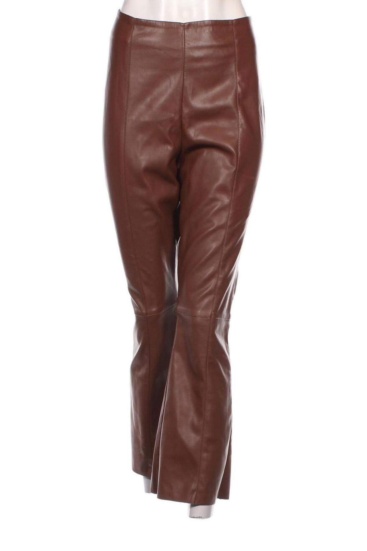 Pantaloni de piele pentru damă Bik Bok, Mărime L, Culoare Maro, Preț 22,31 Lei