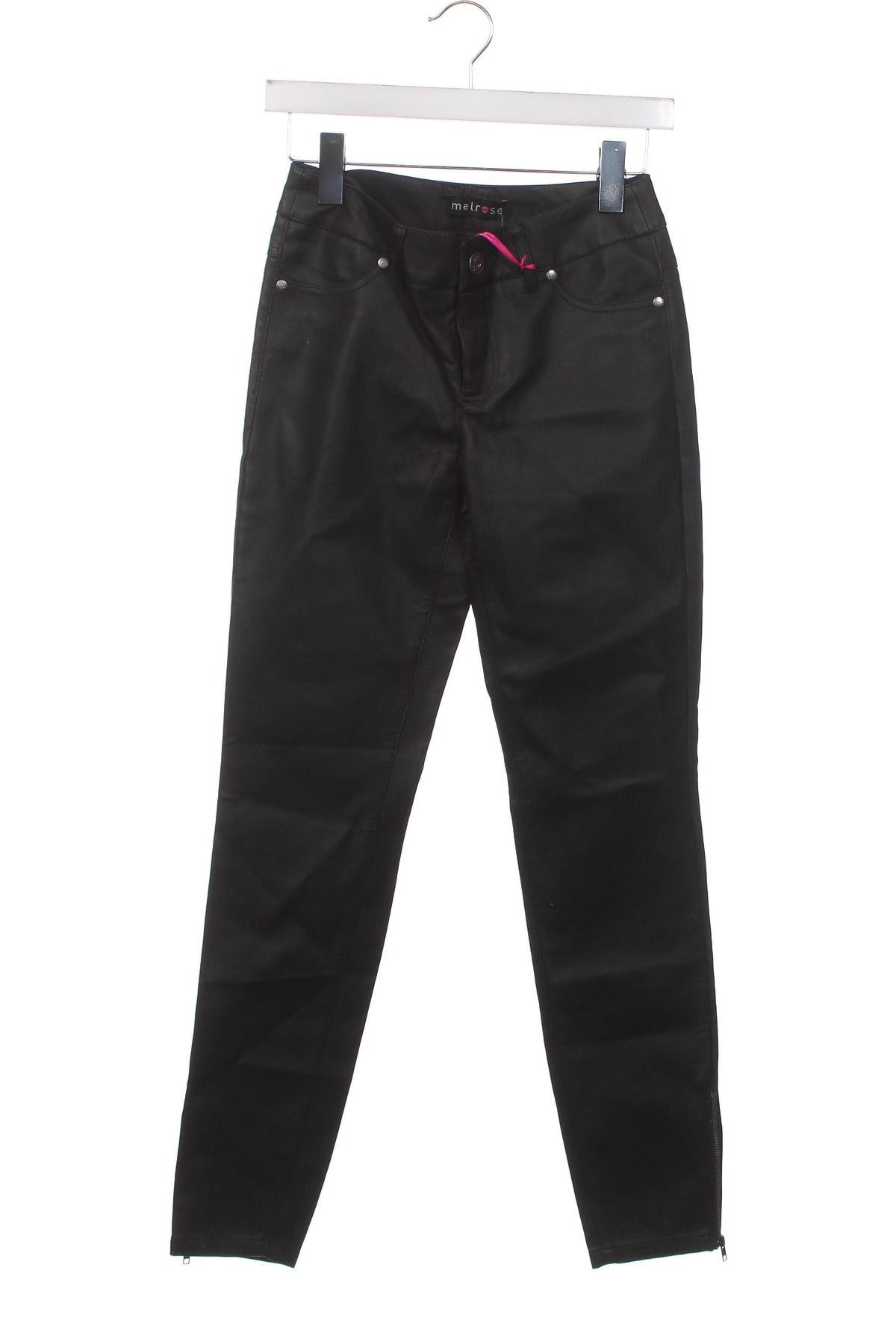 Дамски кожен панталон Melrose, Размер XS, Цвят Черен, Цена 4,64 лв.
