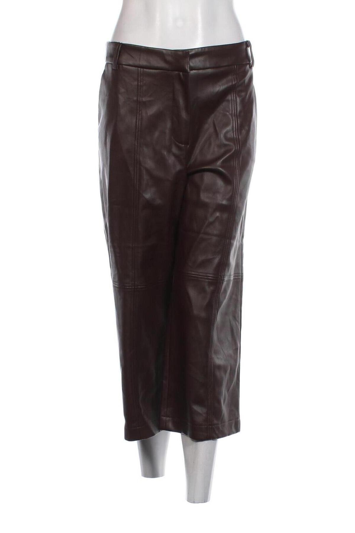Γυναικείο παντελόνι δερμάτινο Vero Moda, Μέγεθος XL, Χρώμα Καφέ, Τιμή 5,64 €