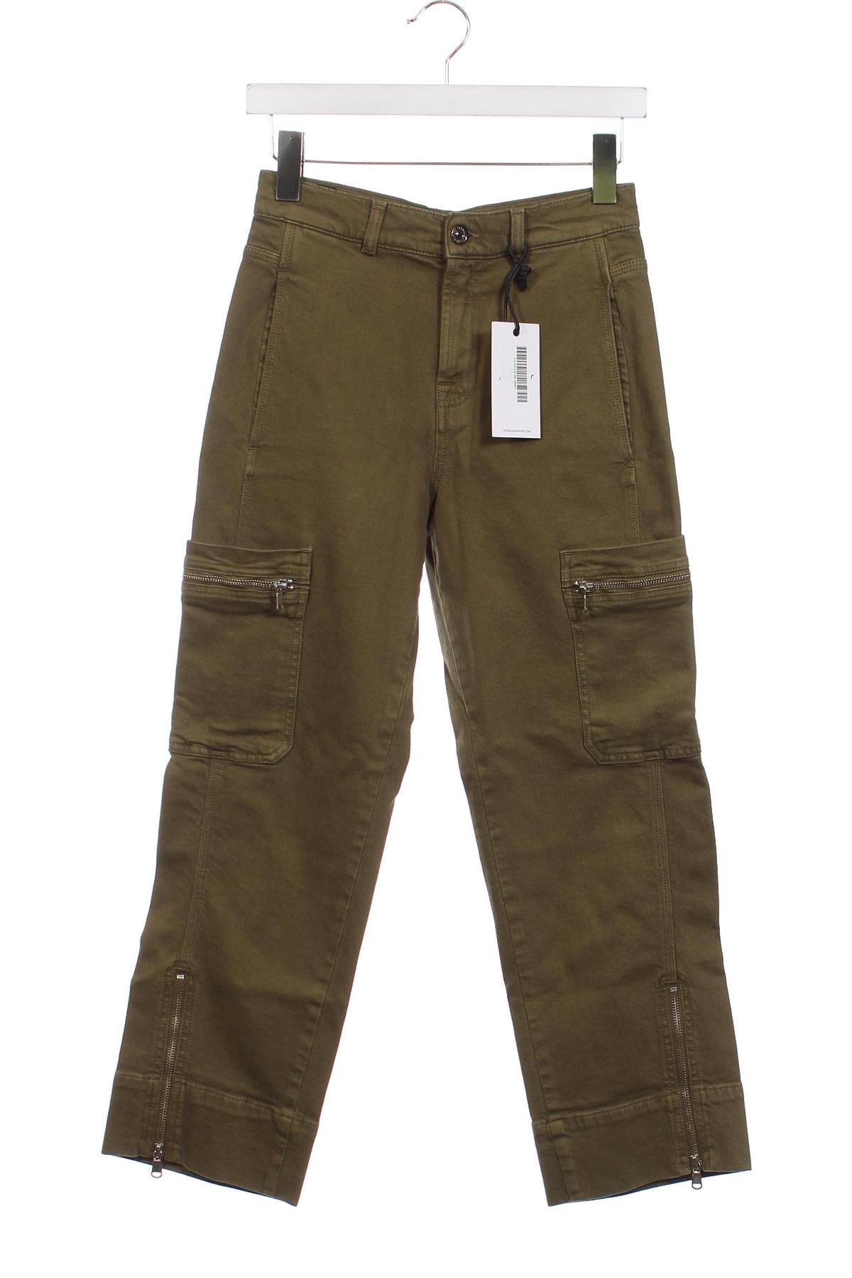 Дамски панталон 7 For All Mankind, Размер XS, Цвят Зелен, Цена 137,19 лв.