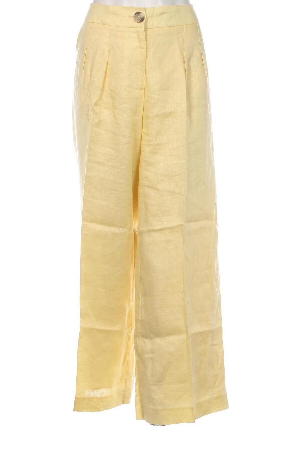 Дамски панталон Forever New, Размер M, Цвят Жълт, Цена 88,92 лв.