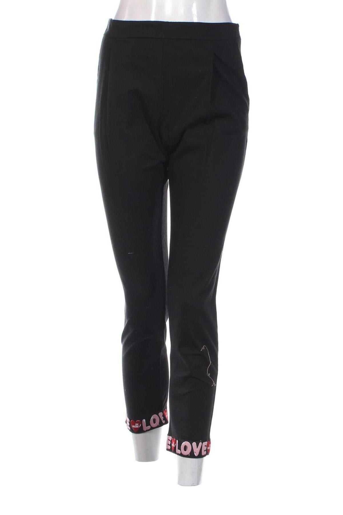 Дамски панталон Love Moschino, Размер S, Цвят Черен, Цена 145,26 лв.