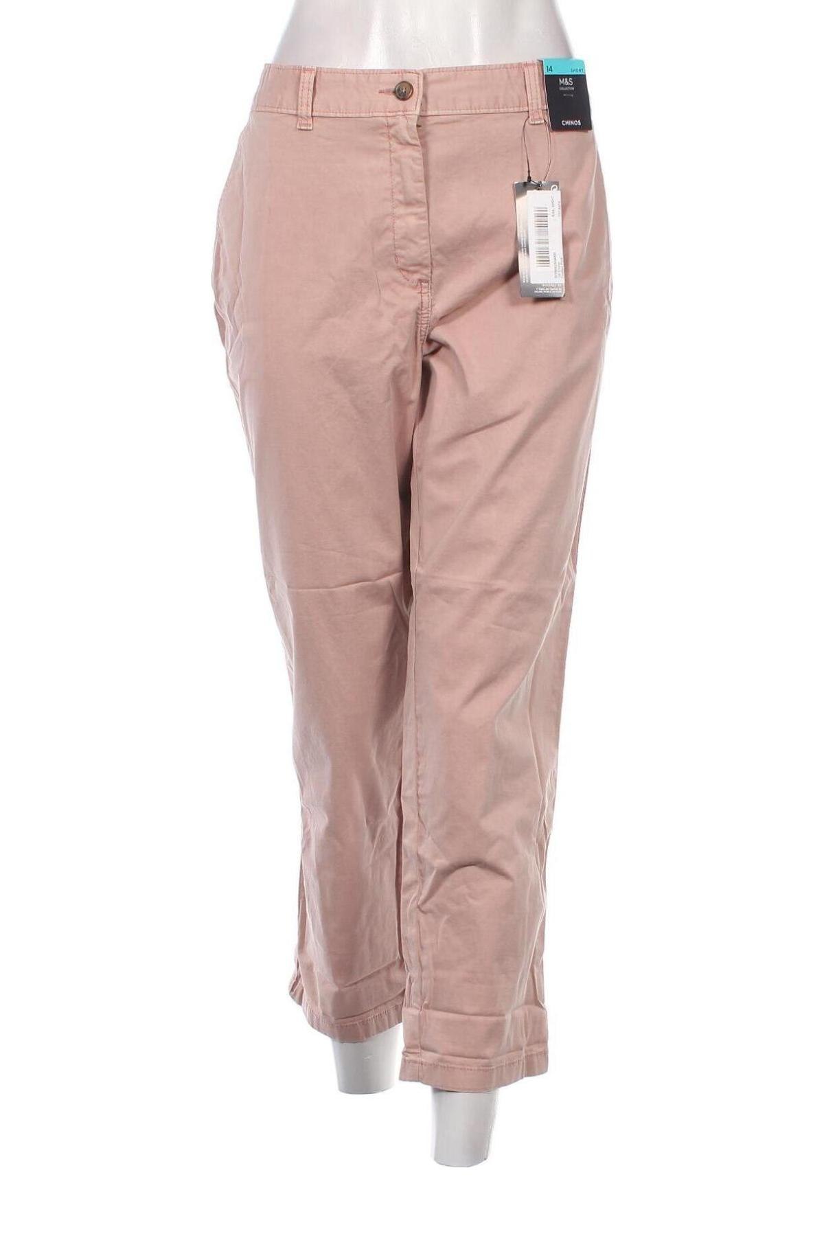 Pantaloni de femei Marks & Spencer, Mărime XL, Culoare Roz, Preț 90,59 Lei