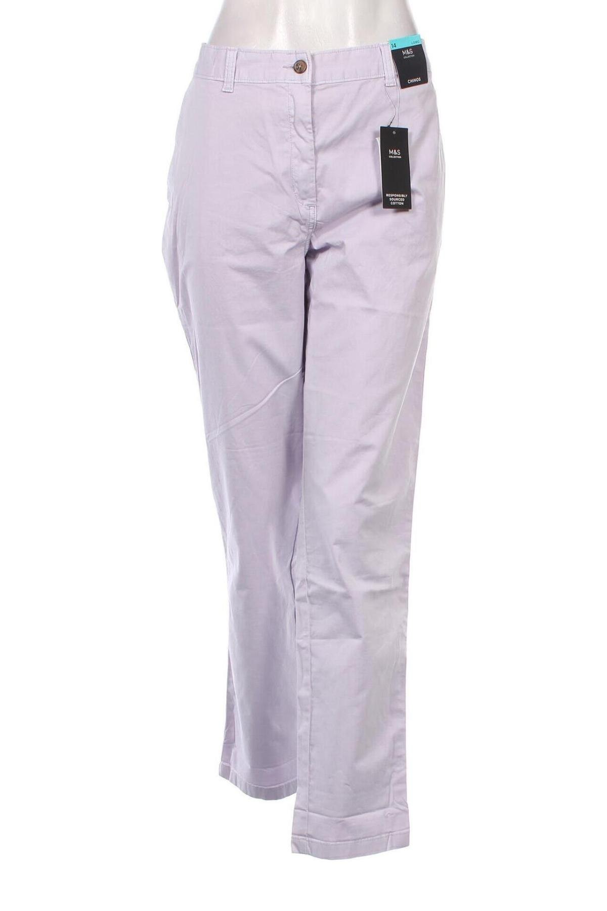 Damskie spodnie Marks & Spencer, Rozmiar XL, Kolor Fioletowy, Cena 79,32 zł