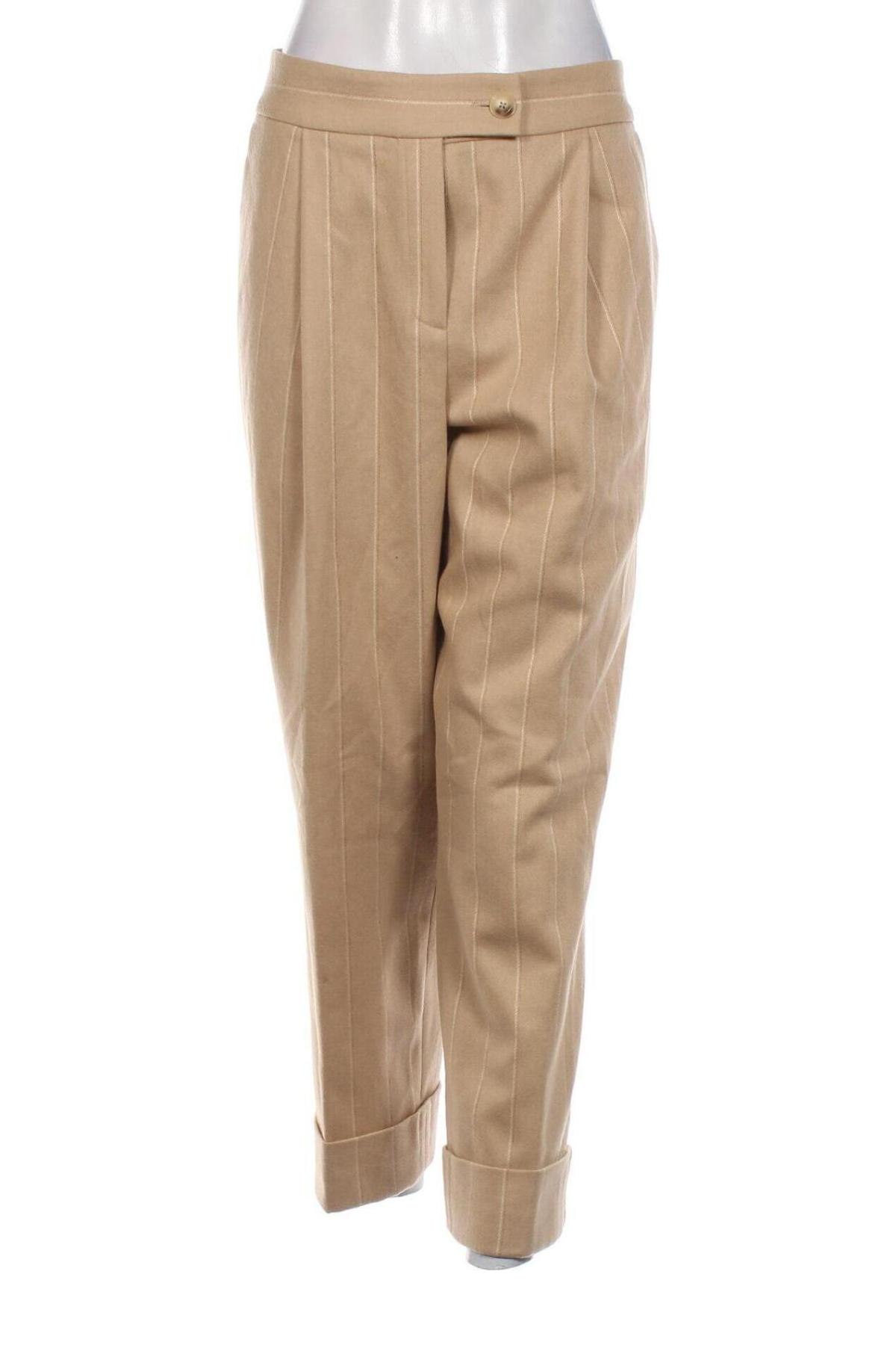 Pantaloni de femei Massimo Dutti, Mărime L, Culoare Bej, Preț 134,21 Lei
