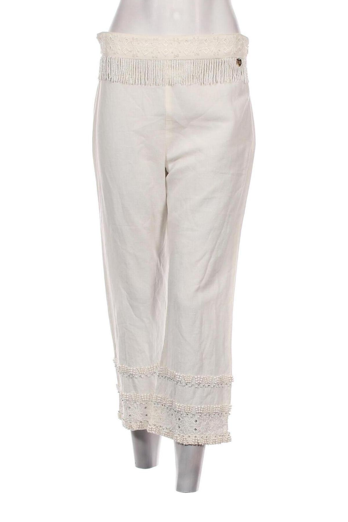 Pantaloni de femei TWINSET, Mărime L, Culoare Alb, Preț 449,61 Lei