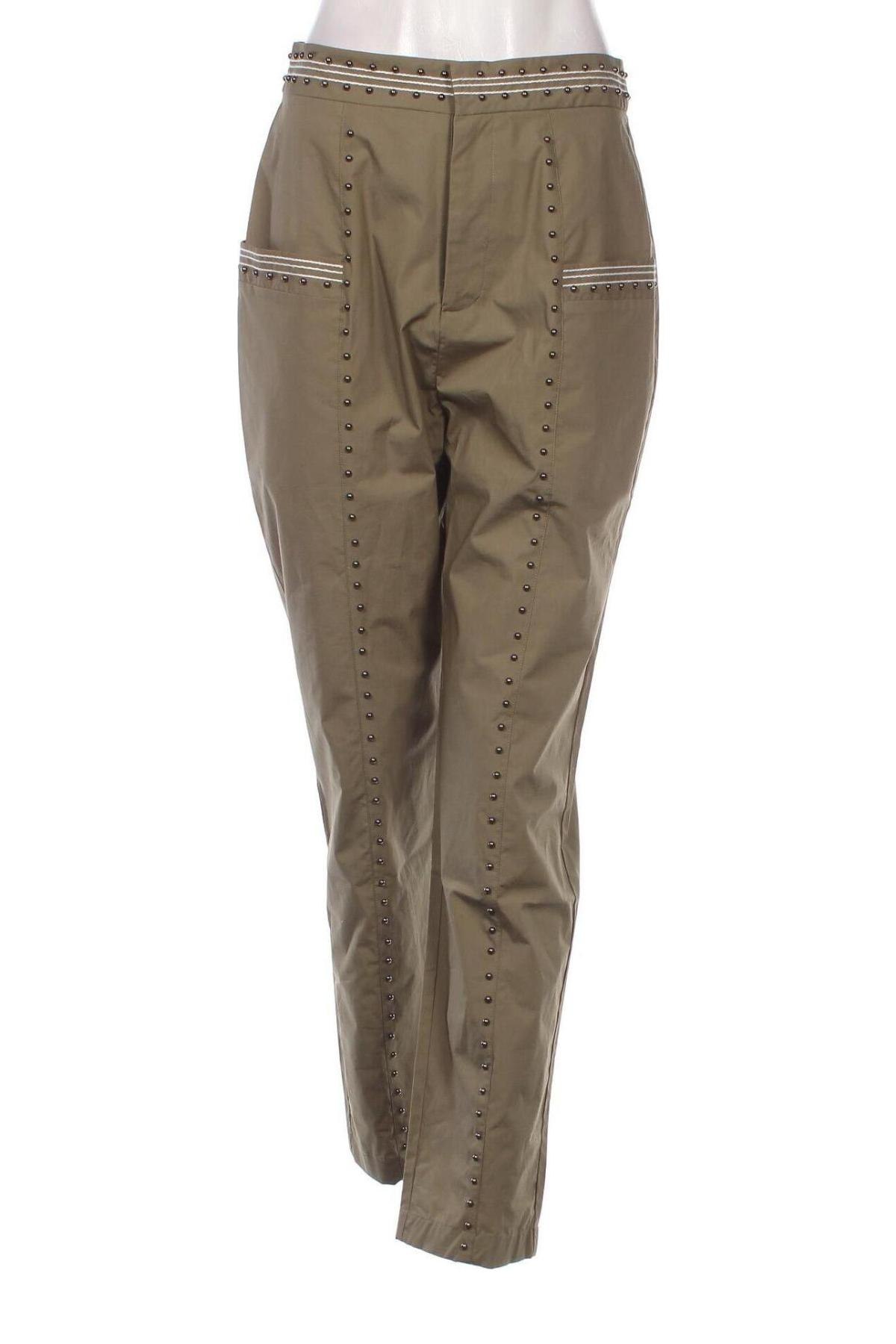 Дамски панталон TWINSET, Размер M, Цвят Зелен, Цена 144,72 лв.
