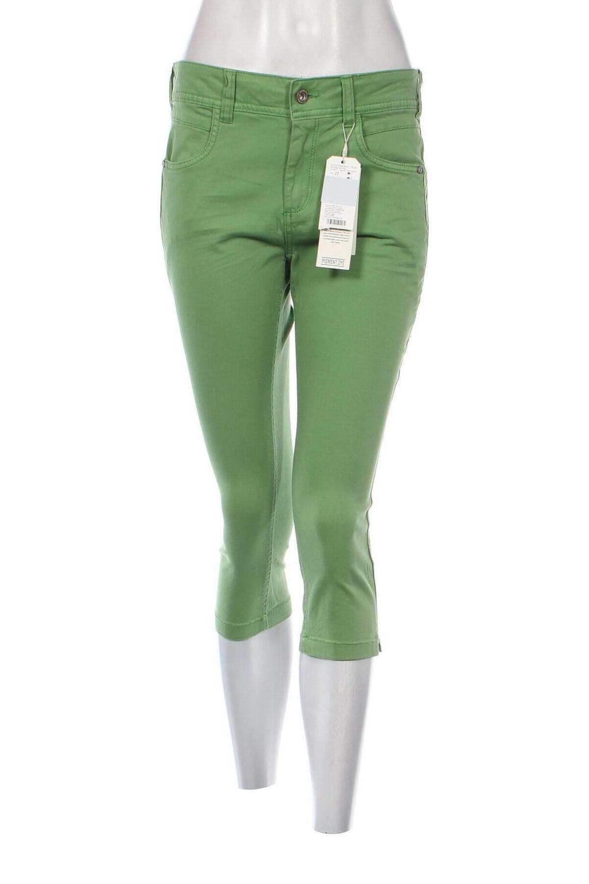 Дамски панталон Tom Tailor, Размер M, Цвят Зелен, Цена 34,80 лв.