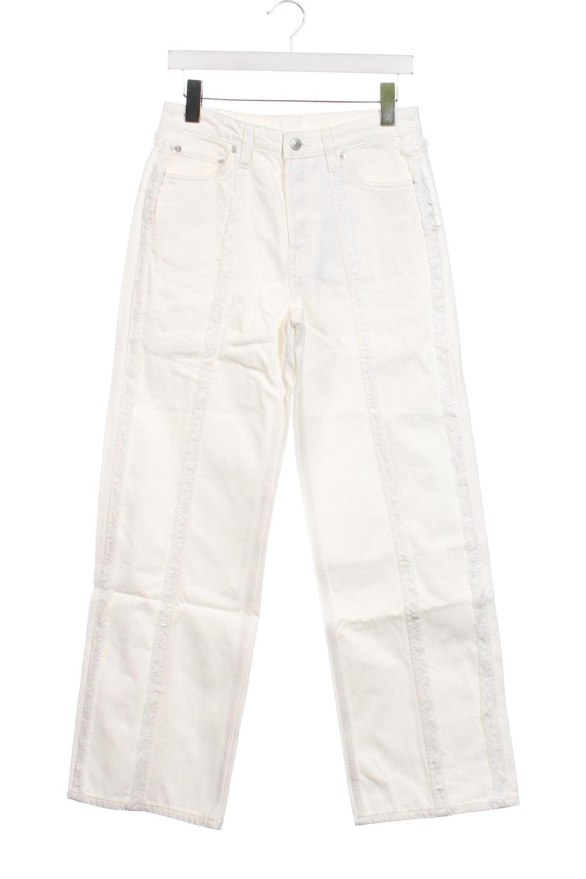 Pantaloni de femei Weekday, Mărime M, Culoare Alb, Preț 67,44 Lei
