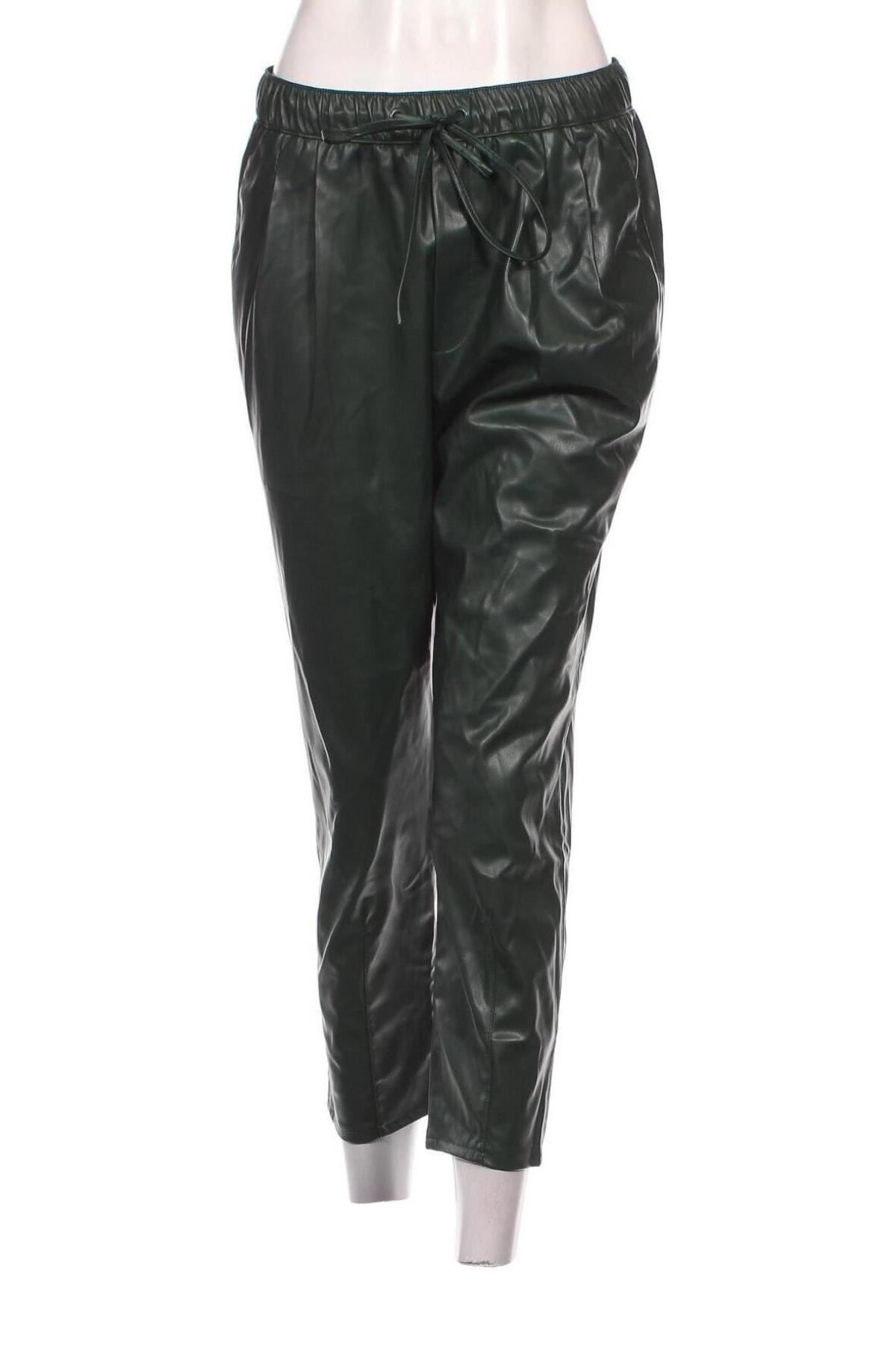 Дамски панталон Zara, Размер S, Цвят Зелен, Цена 14,08 лв.
