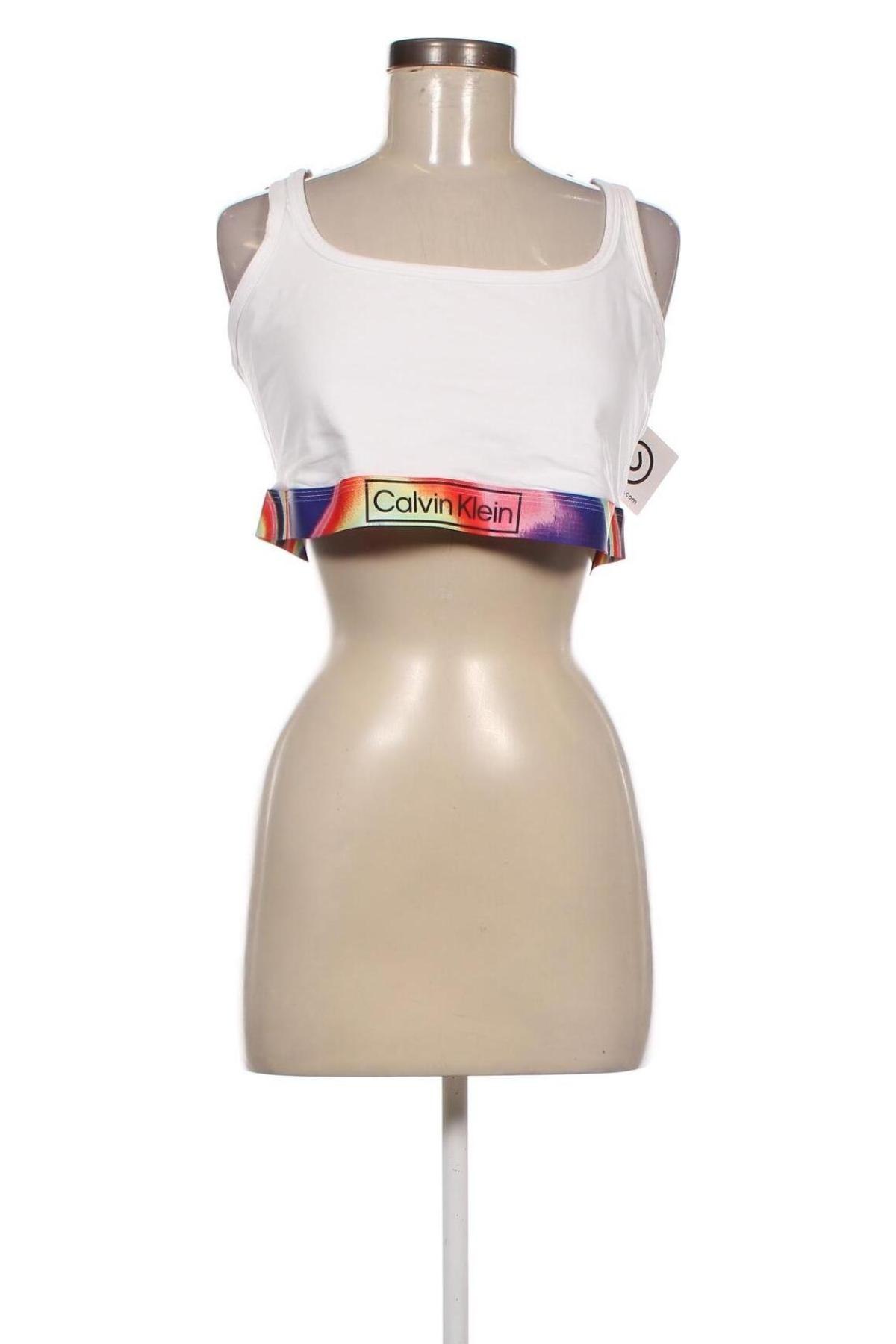 Γυναικείο αμάνικο μπλουζάκι Calvin Klein, Μέγεθος XXL, Χρώμα Λευκό, Τιμή 25,36 €