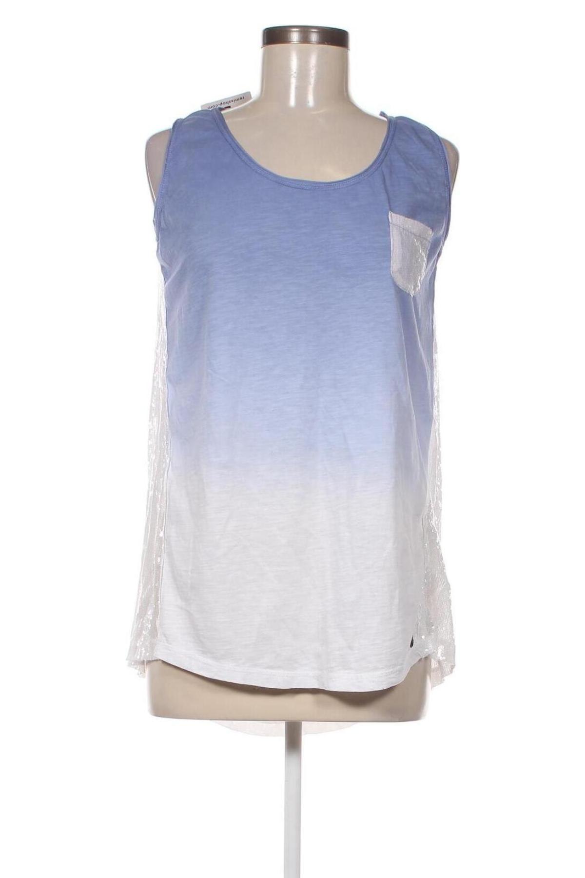 Γυναικείο αμάνικο μπλουζάκι Comma,, Μέγεθος S, Χρώμα Μπλέ, Τιμή 5,87 €
