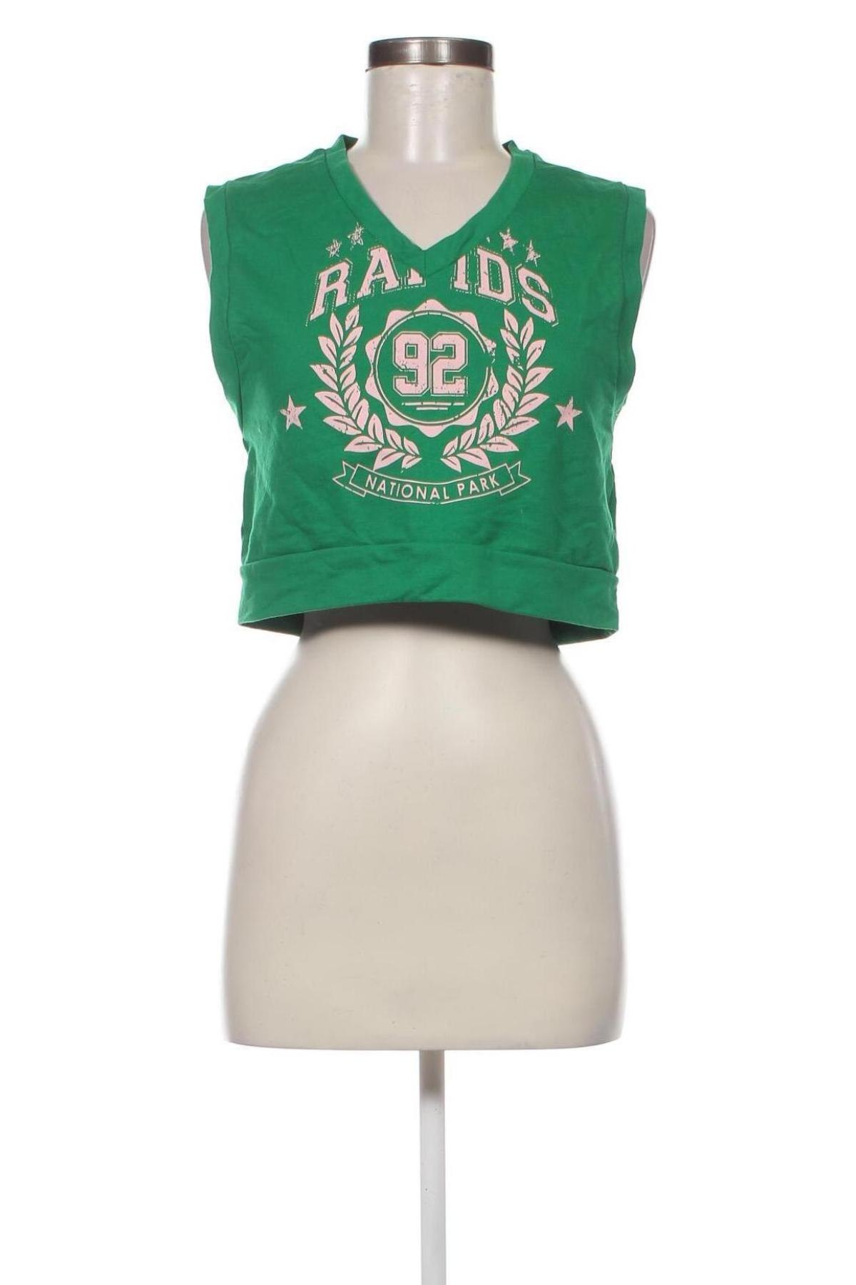 Γυναικείο αμάνικο μπλουζάκι Fb Sister, Μέγεθος S, Χρώμα Πράσινο, Τιμή 3,40 €