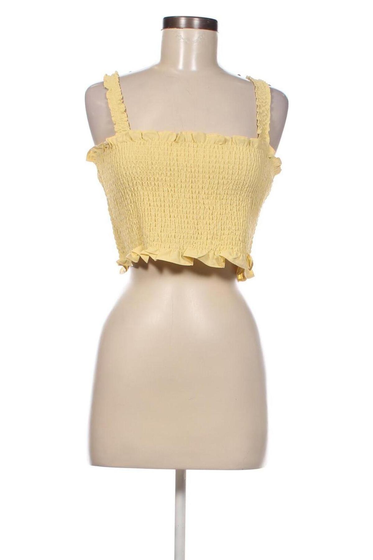 Γυναικείο αμάνικο μπλουζάκι Glamorous, Μέγεθος L, Χρώμα Κίτρινο, Τιμή 6,73 €