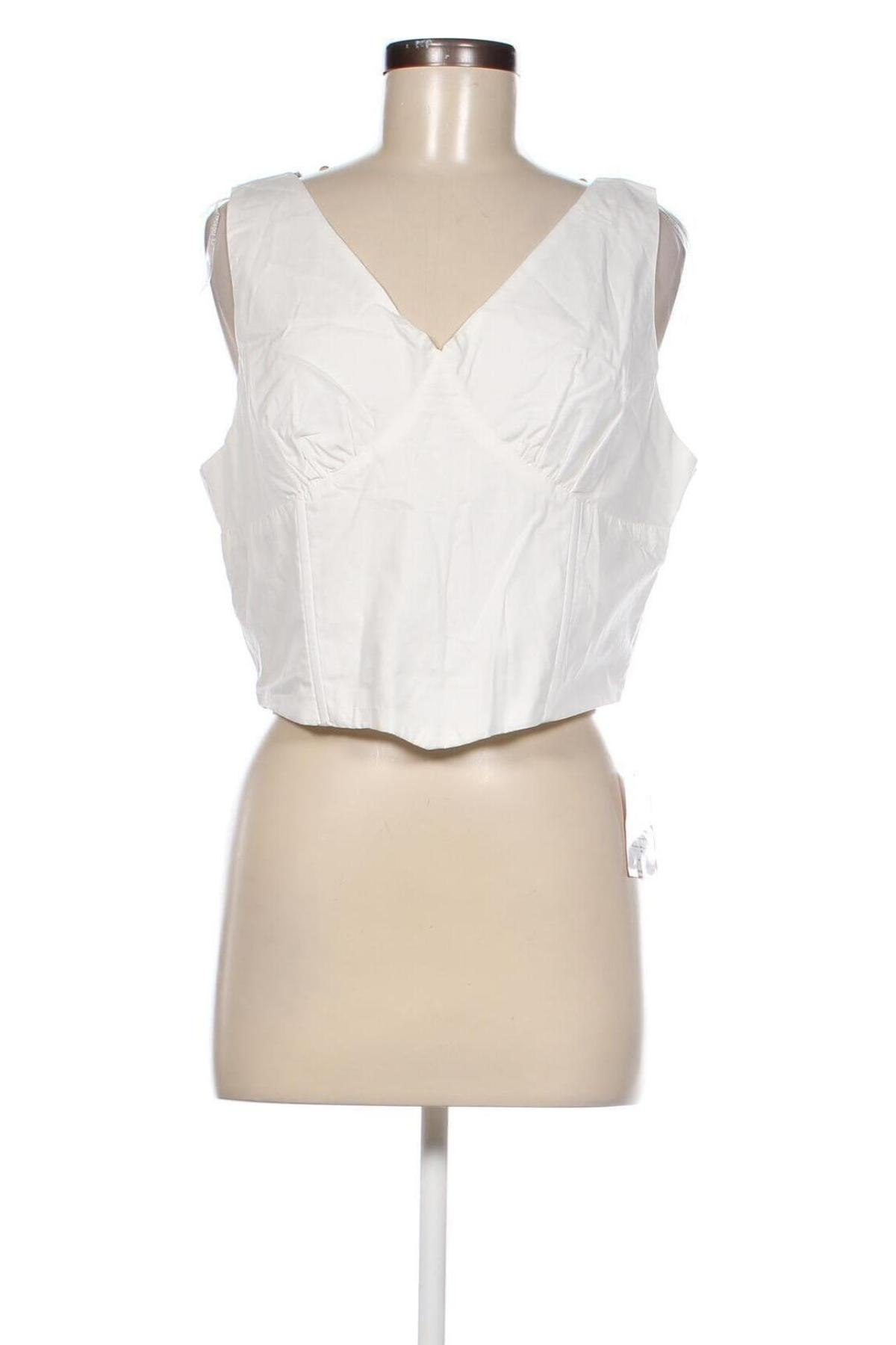 Γυναικείο αμάνικο μπλουζάκι Glamorous, Μέγεθος XL, Χρώμα Λευκό, Τιμή 15,98 €