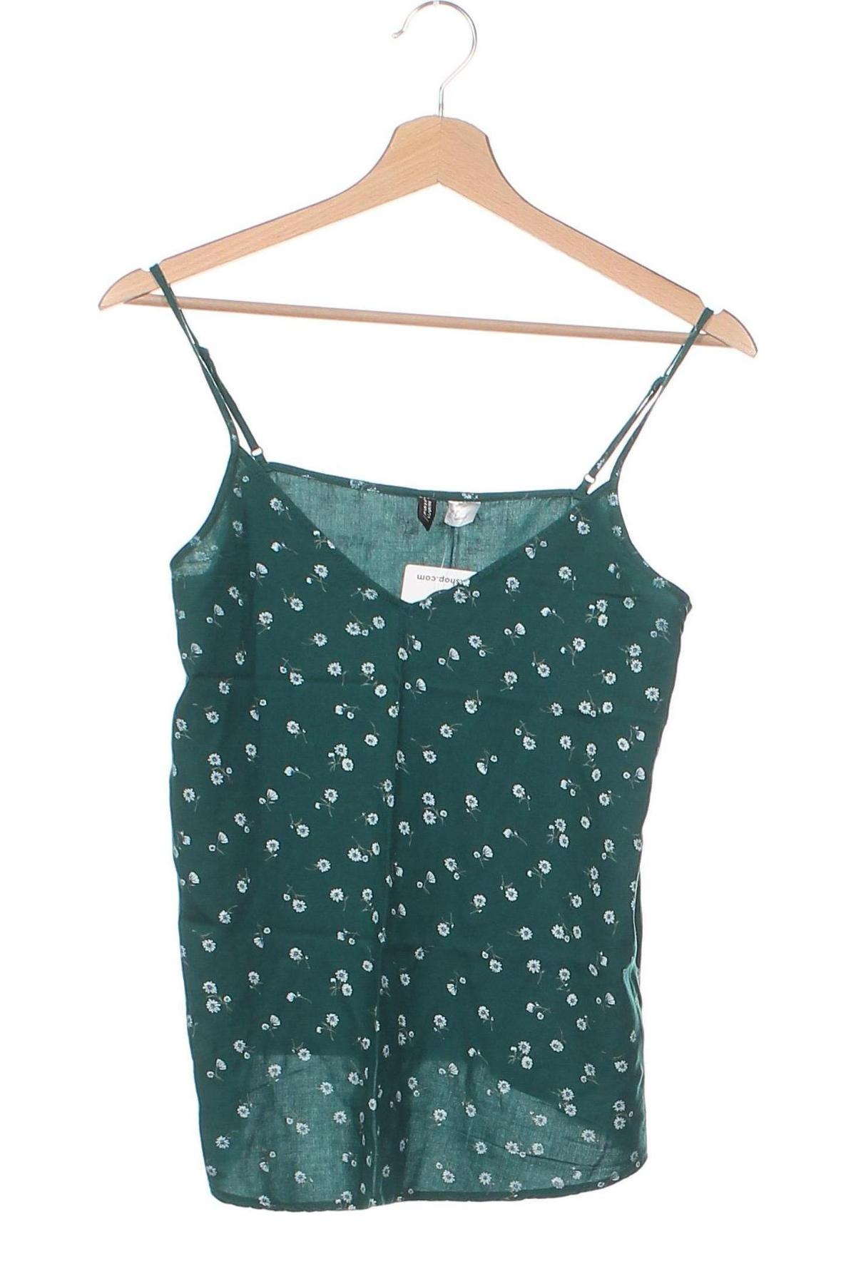 Γυναικείο αμάνικο μπλουζάκι H&M Divided, Μέγεθος XS, Χρώμα Πράσινο, Τιμή 5,81 €