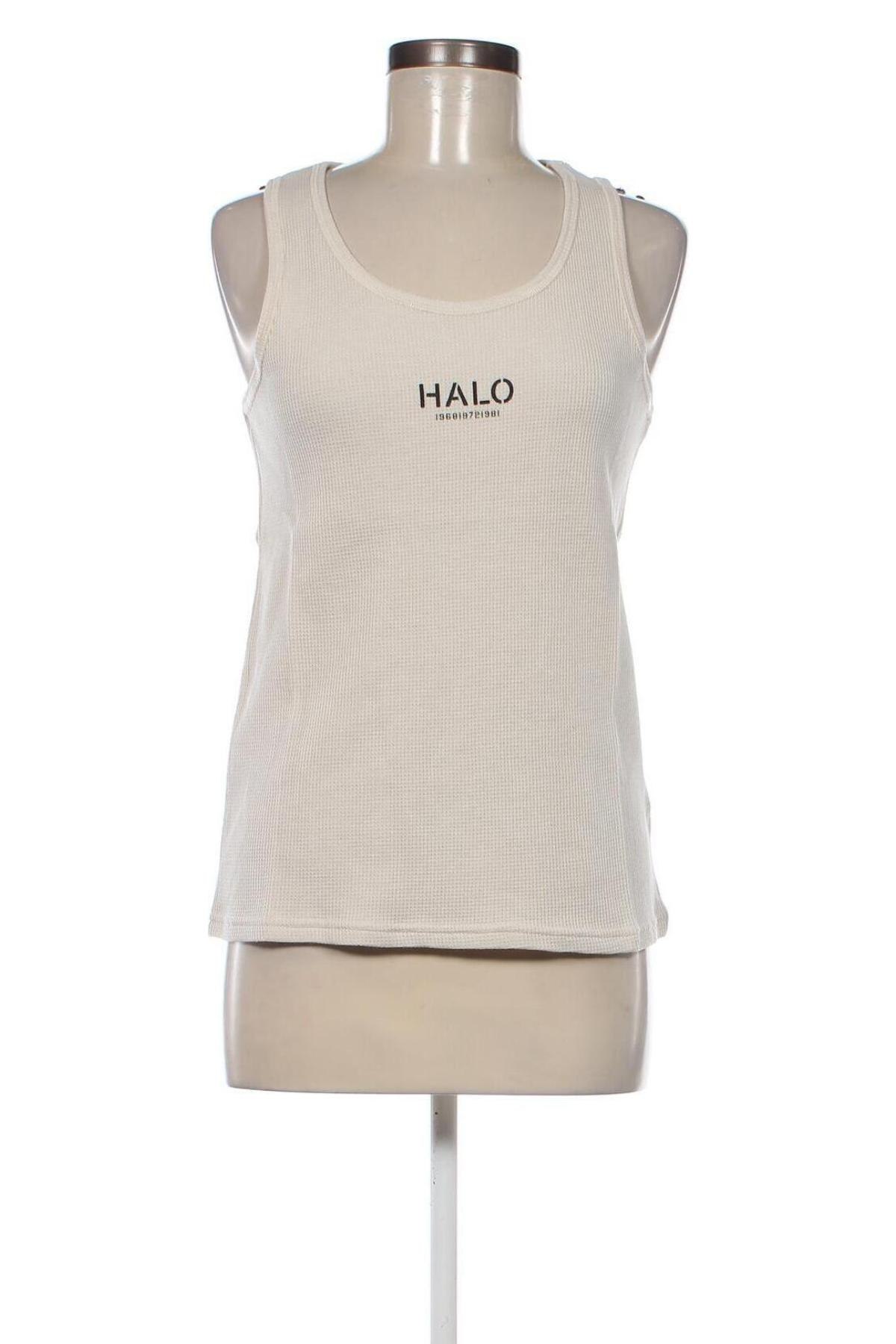 Γυναικείο αμάνικο μπλουζάκι HALO, Μέγεθος S, Χρώμα  Μπέζ, Τιμή 17,88 €