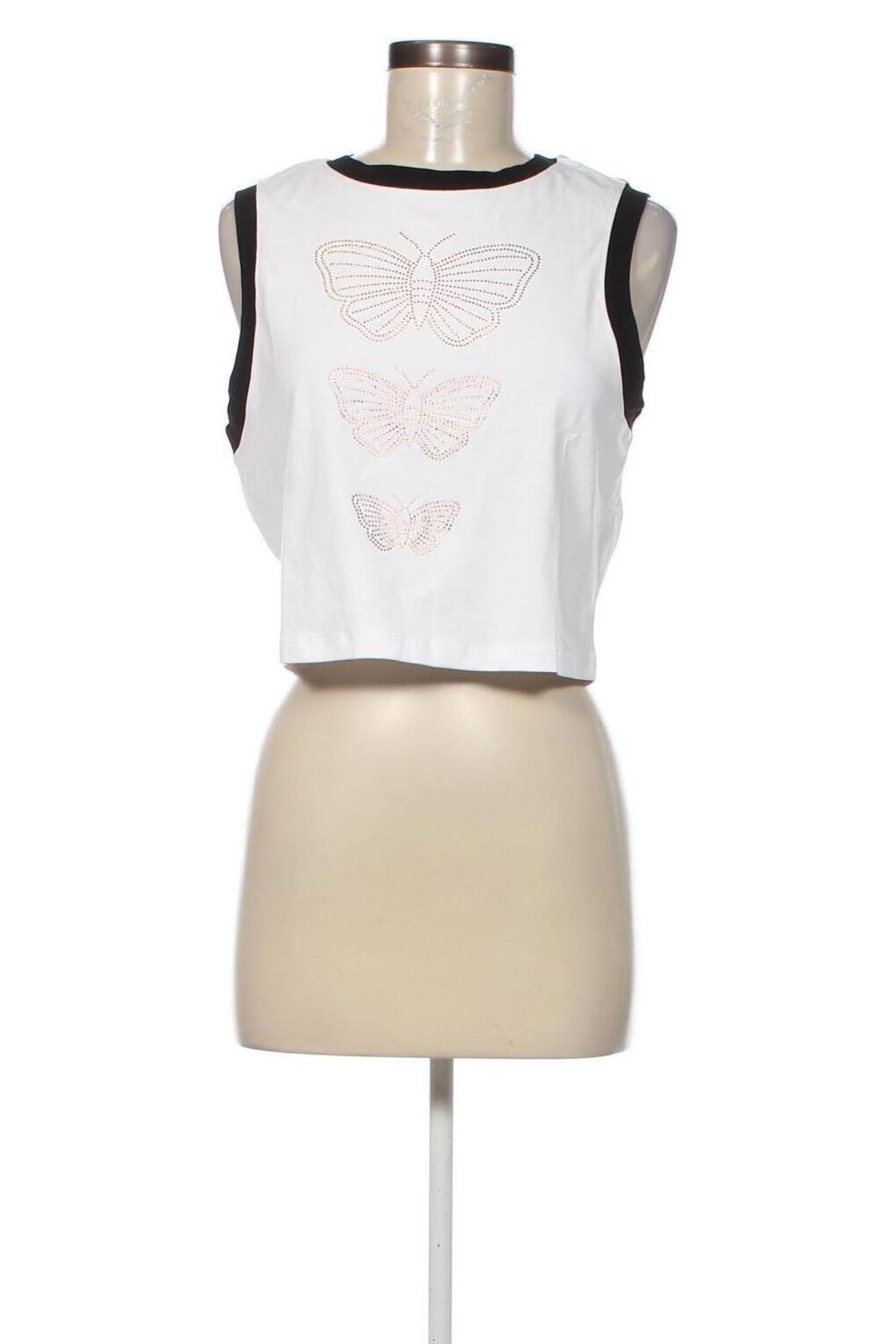 Γυναικείο αμάνικο μπλουζάκι Neon & Nylon by Only, Μέγεθος XL, Χρώμα Λευκό, Τιμή 6,43 €