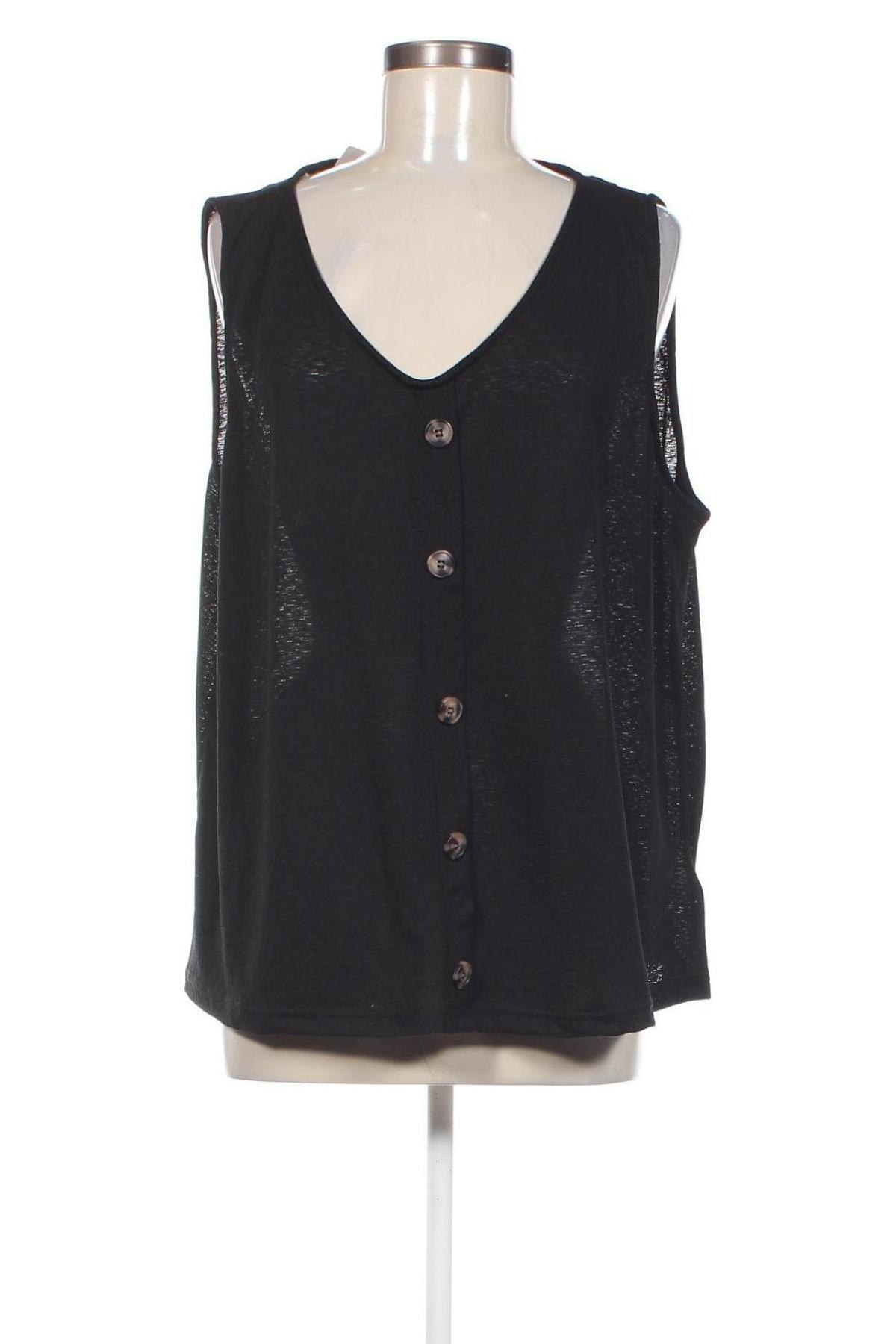 Γυναικείο αμάνικο μπλουζάκι Takko Fashion, Μέγεθος XXL, Χρώμα Μαύρο, Τιμή 5,23 €