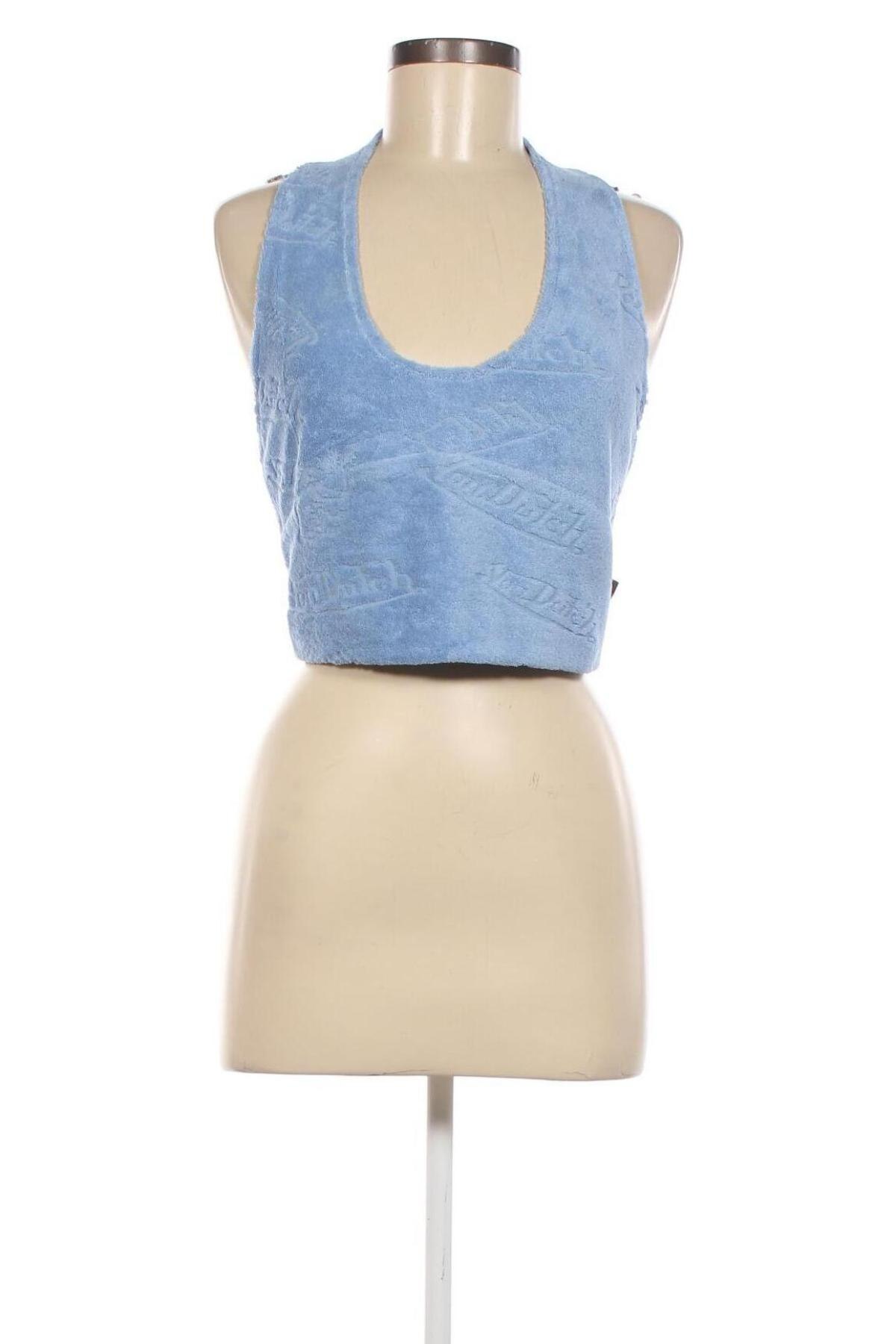 Γυναικείο αμάνικο μπλουζάκι Von Dutch, Μέγεθος L, Χρώμα Μπλέ, Τιμή 14,95 €