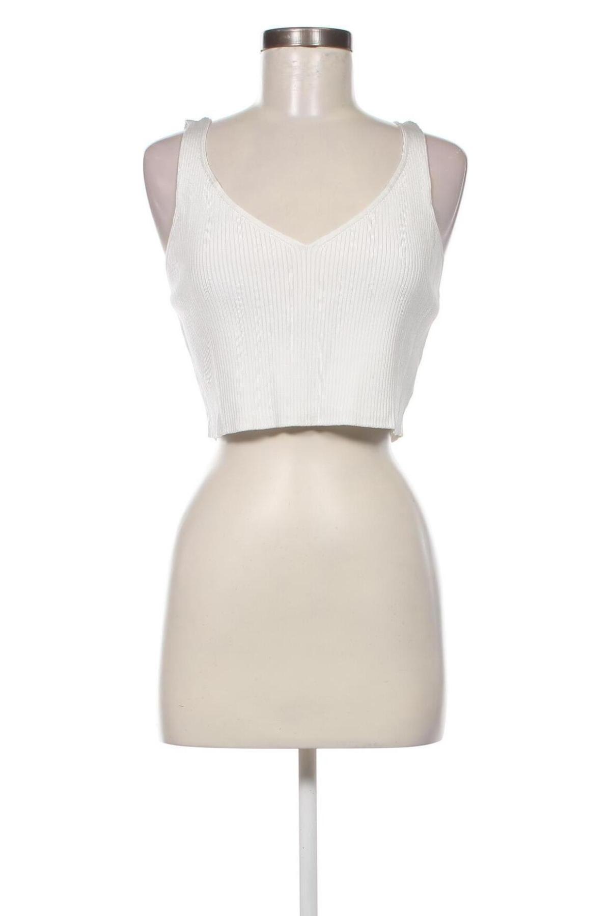 Γυναικείο αμάνικο μπλουζάκι Weekday, Μέγεθος XL, Χρώμα Λευκό, Τιμή 9,09 €