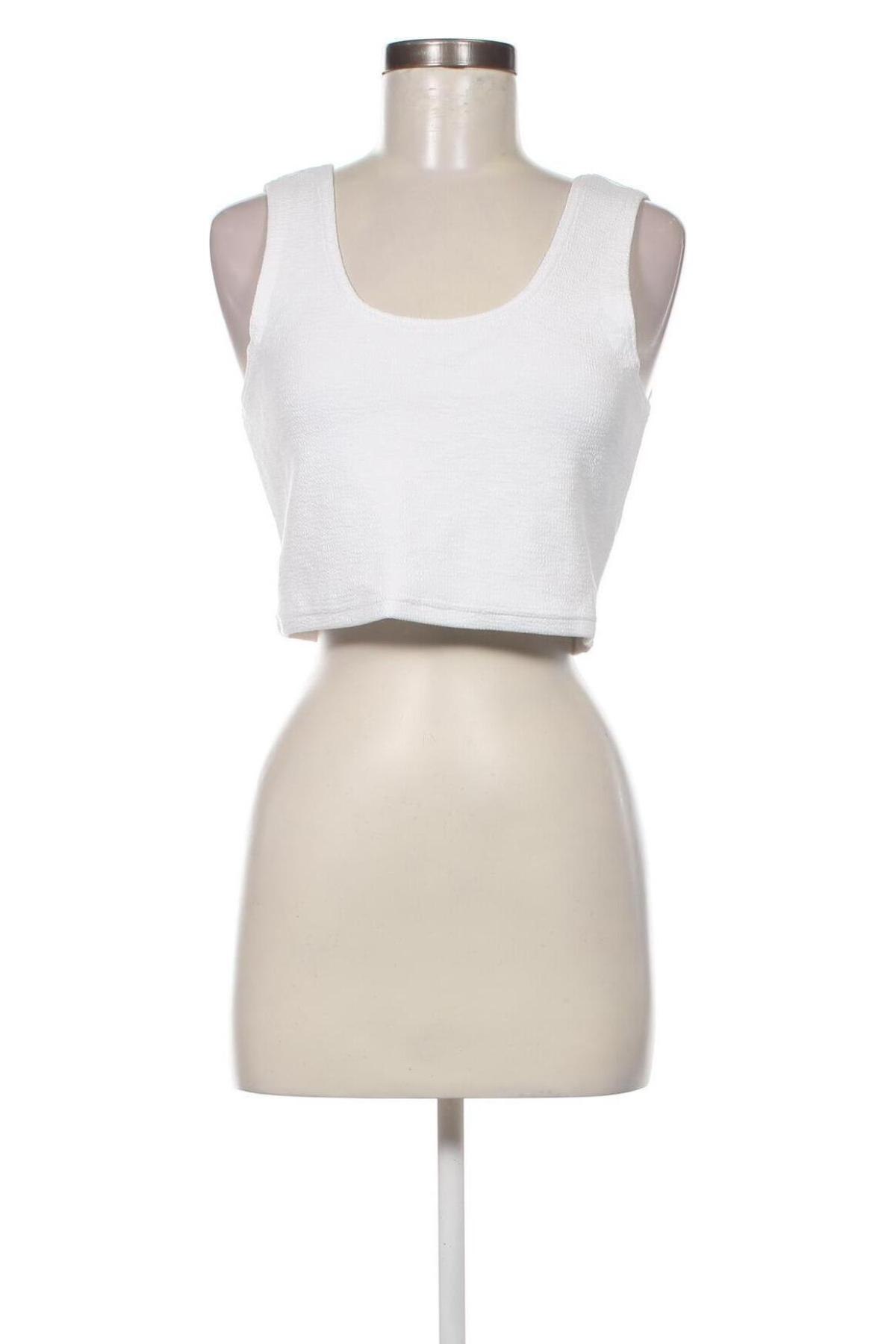 Γυναικείο αμάνικο μπλουζάκι Weekday, Μέγεθος L, Χρώμα Λευκό, Τιμή 6,71 €