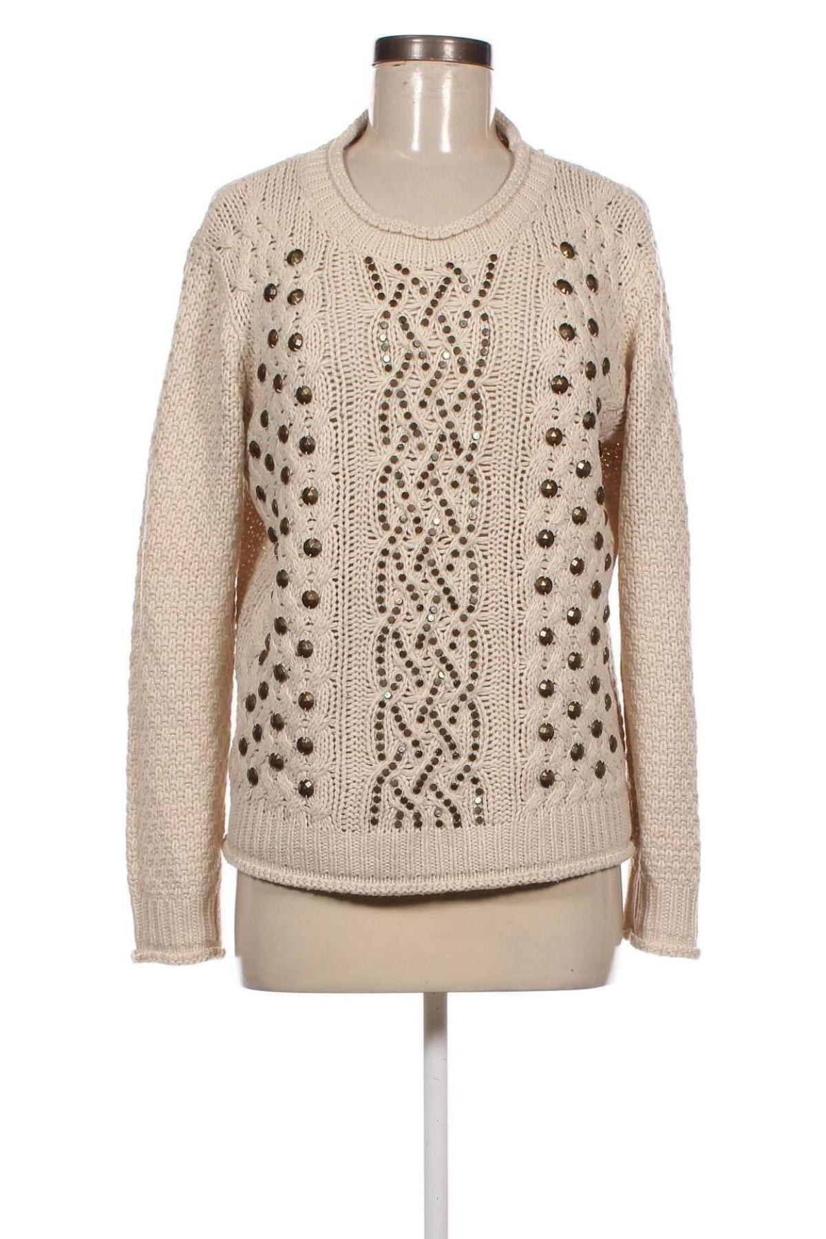 Дамски пуловер, Размер L, Цвят Бежов, Цена 13,34 лв.