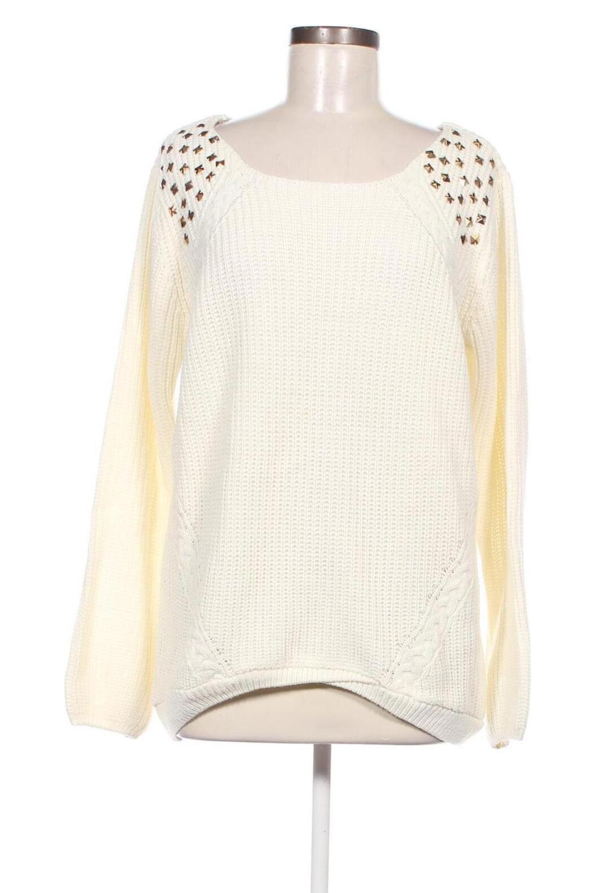 Γυναικείο πουλόβερ Ajc, Μέγεθος L, Χρώμα Λευκό, Τιμή 5,56 €