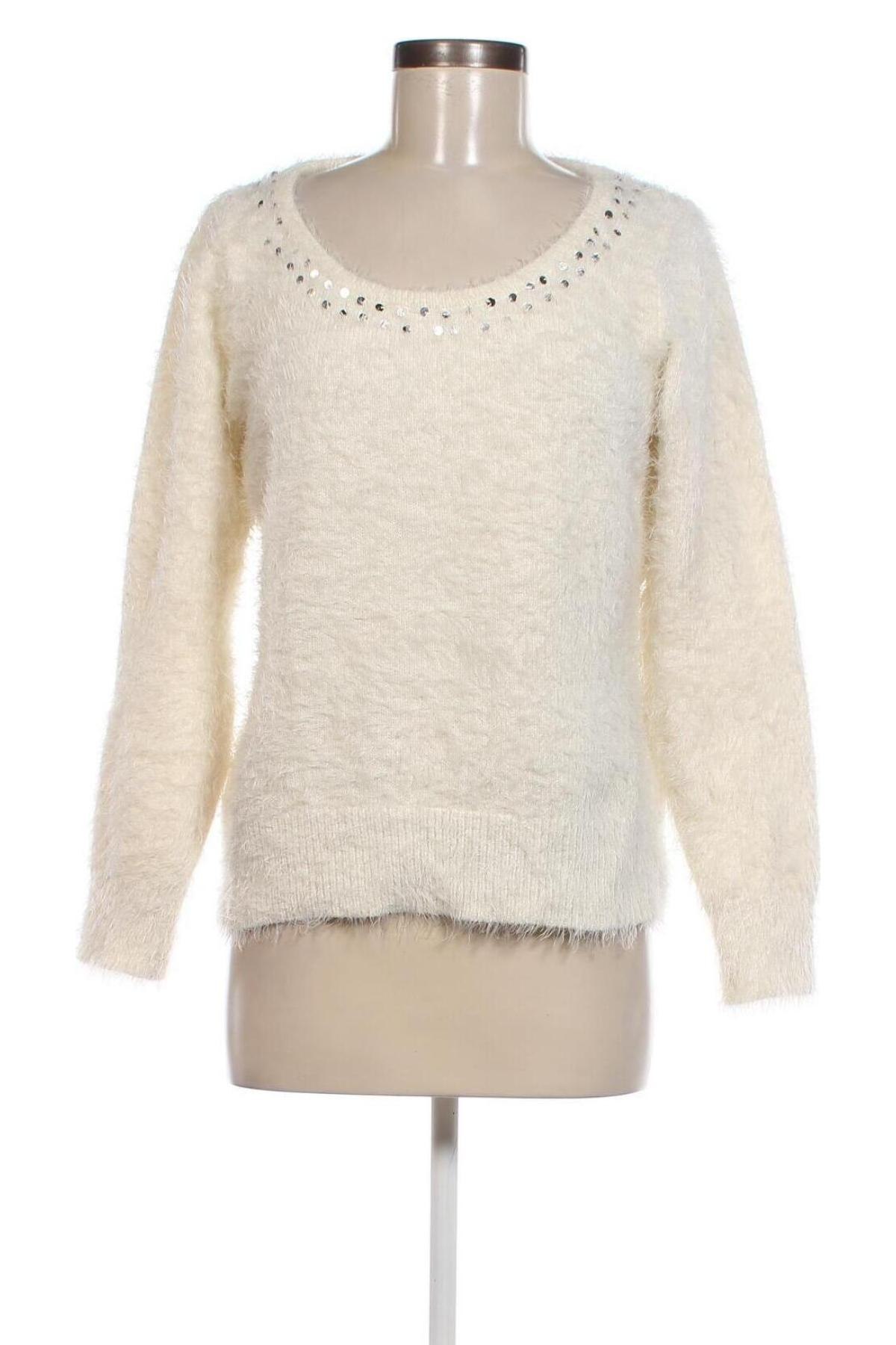 Γυναικείο πουλόβερ Ashley Brooke, Μέγεθος M, Χρώμα Λευκό, Τιμή 8,07 €