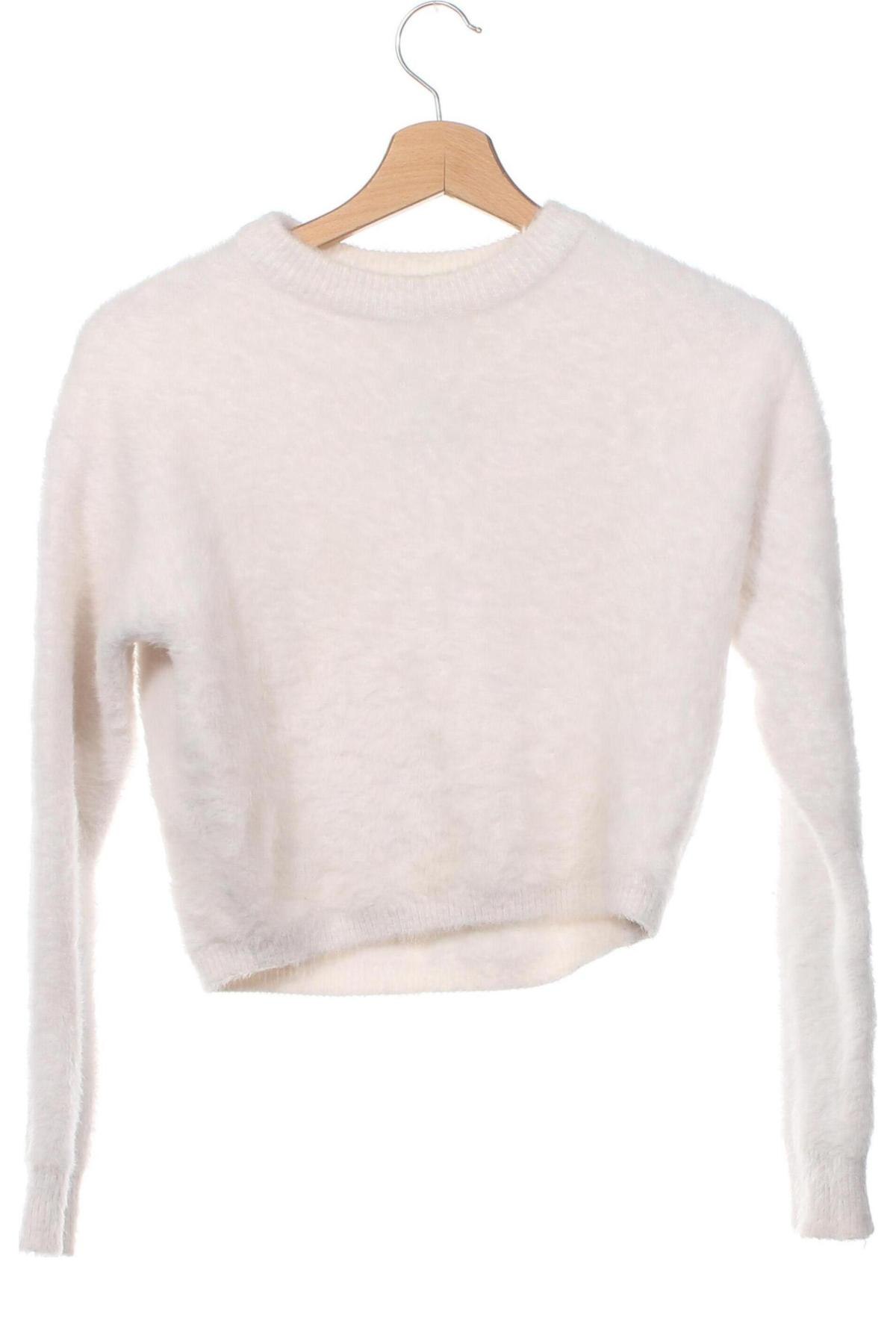 Дамски пуловер Bershka, Размер XS, Цвят Бял, Цена 8,70 лв.