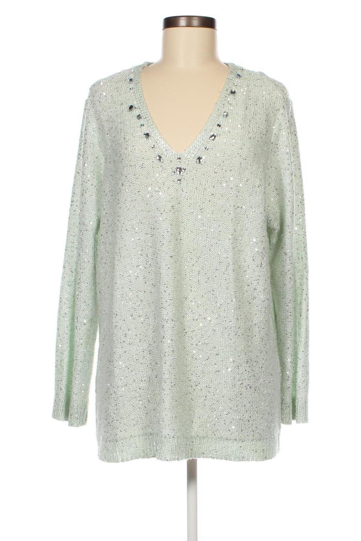 Γυναικείο πουλόβερ Canda, Μέγεθος XL, Χρώμα Πράσινο, Τιμή 7,36 €