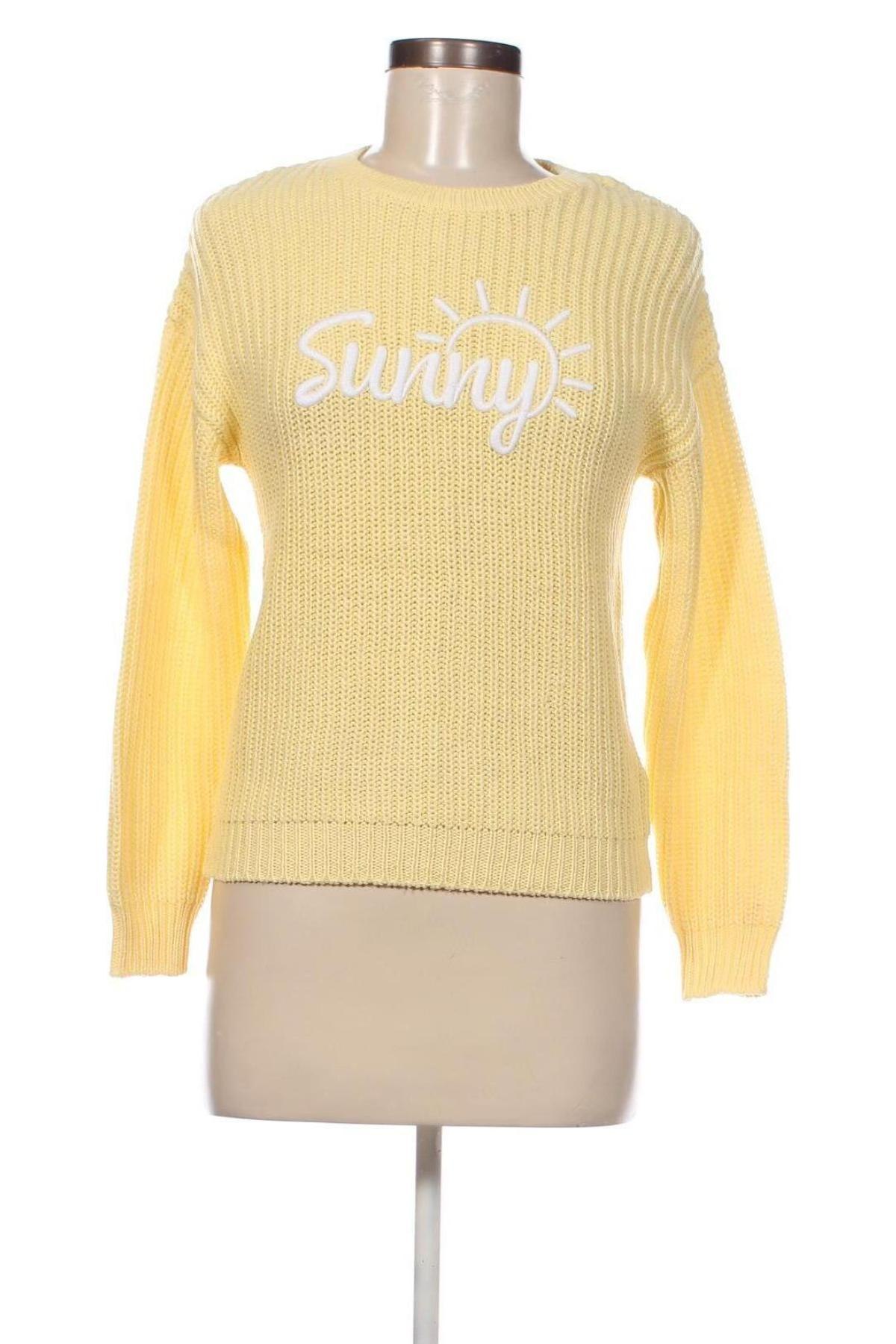 Γυναικείο πουλόβερ Fb Sister, Μέγεθος XXS, Χρώμα Κίτρινο, Τιμή 7,18 €