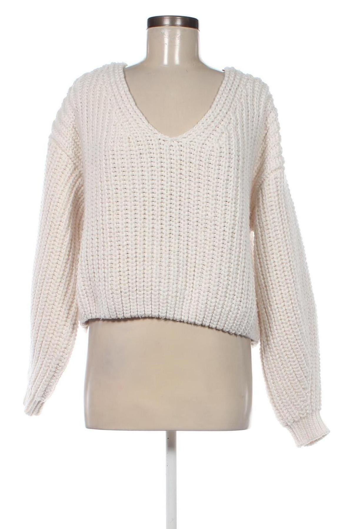 Дамски пуловер H&M, Размер XL, Цвят Бял, Цена 14,50 лв.