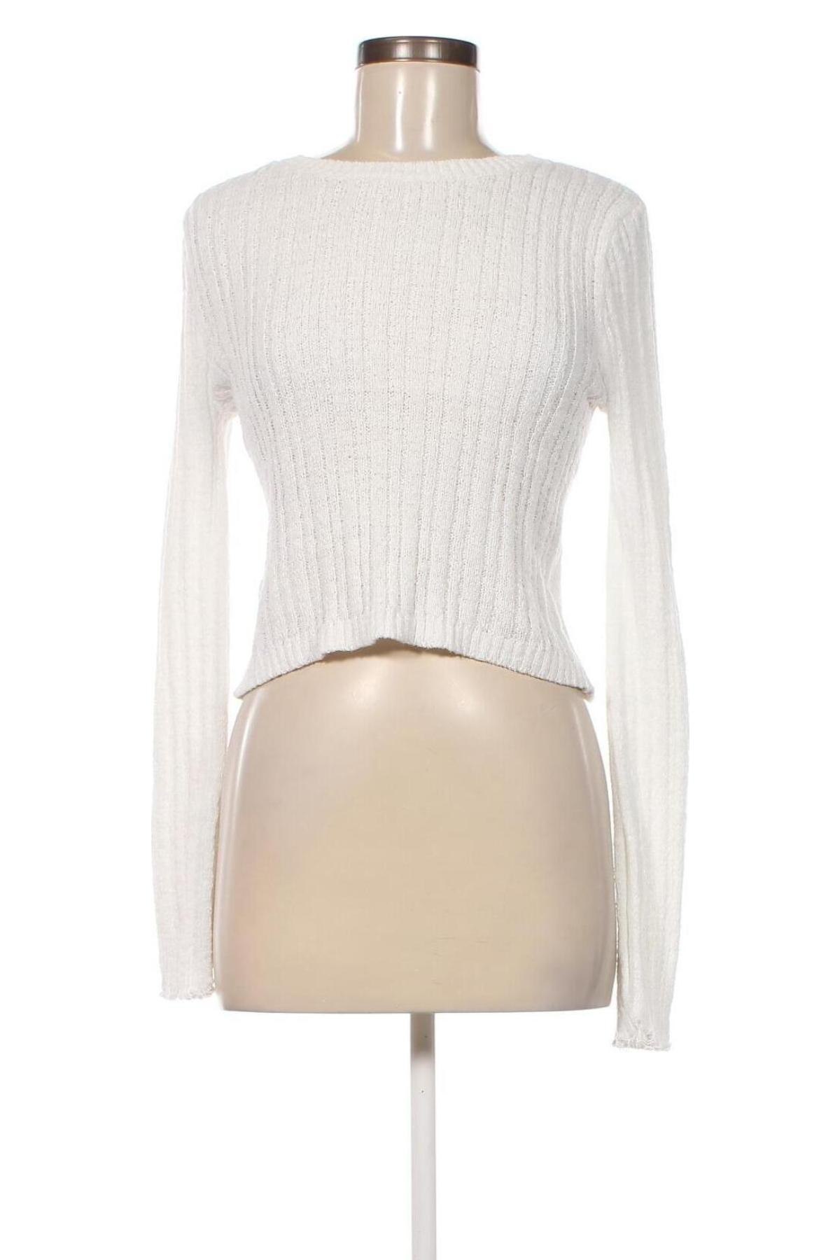 Дамски пуловер H&M Divided, Размер L, Цвят Бял, Цена 7,54 лв.