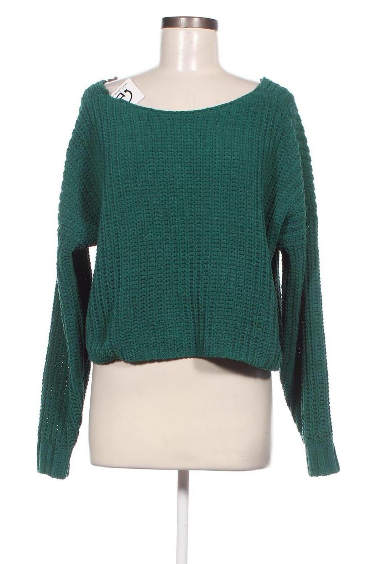 Дамски пуловер Hollister, Размер S, Цвят Зелен, Цена 17,75 лв.