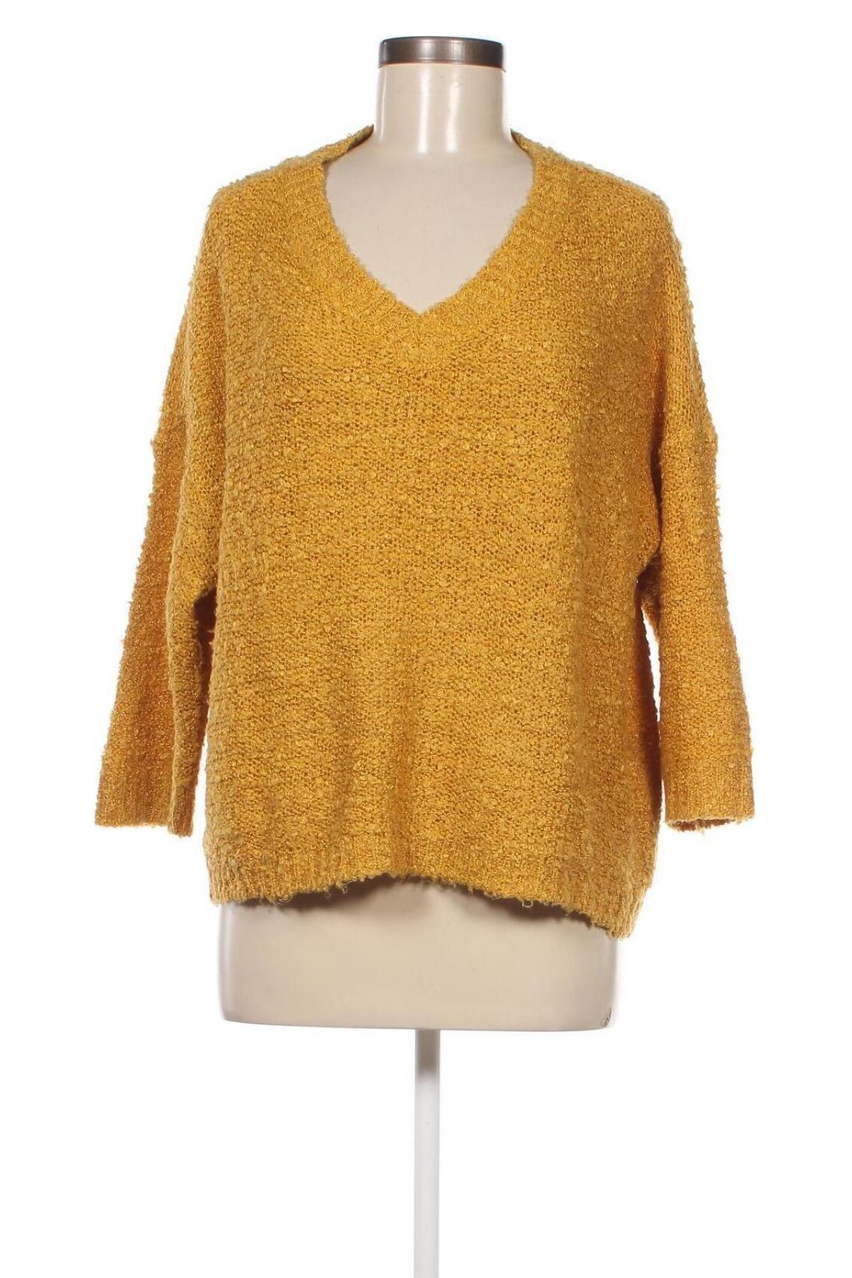 Дамски пуловер Jacqueline De Yong, Размер L, Цвят Жълт, Цена 9,86 лв.