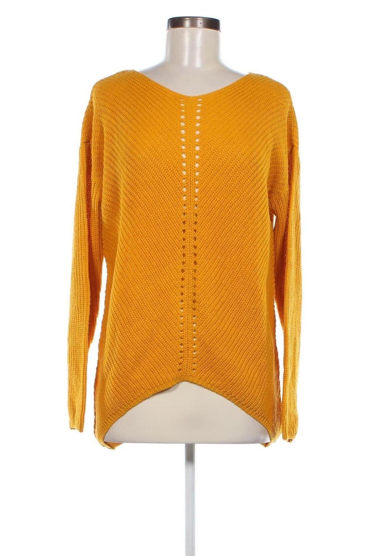Дамски пуловер Jean Pascale, Размер M, Цвят Жълт, Цена 13,05 лв.