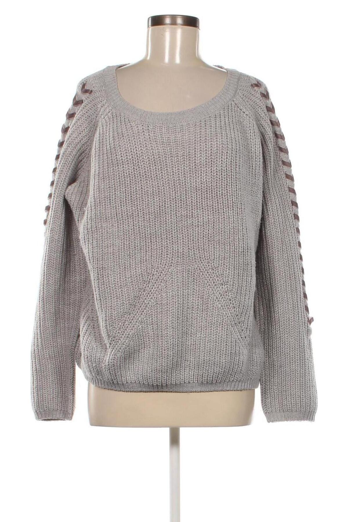 Дамски пуловер Jean Pascale, Размер M, Цвят Сив, Цена 13,05 лв.