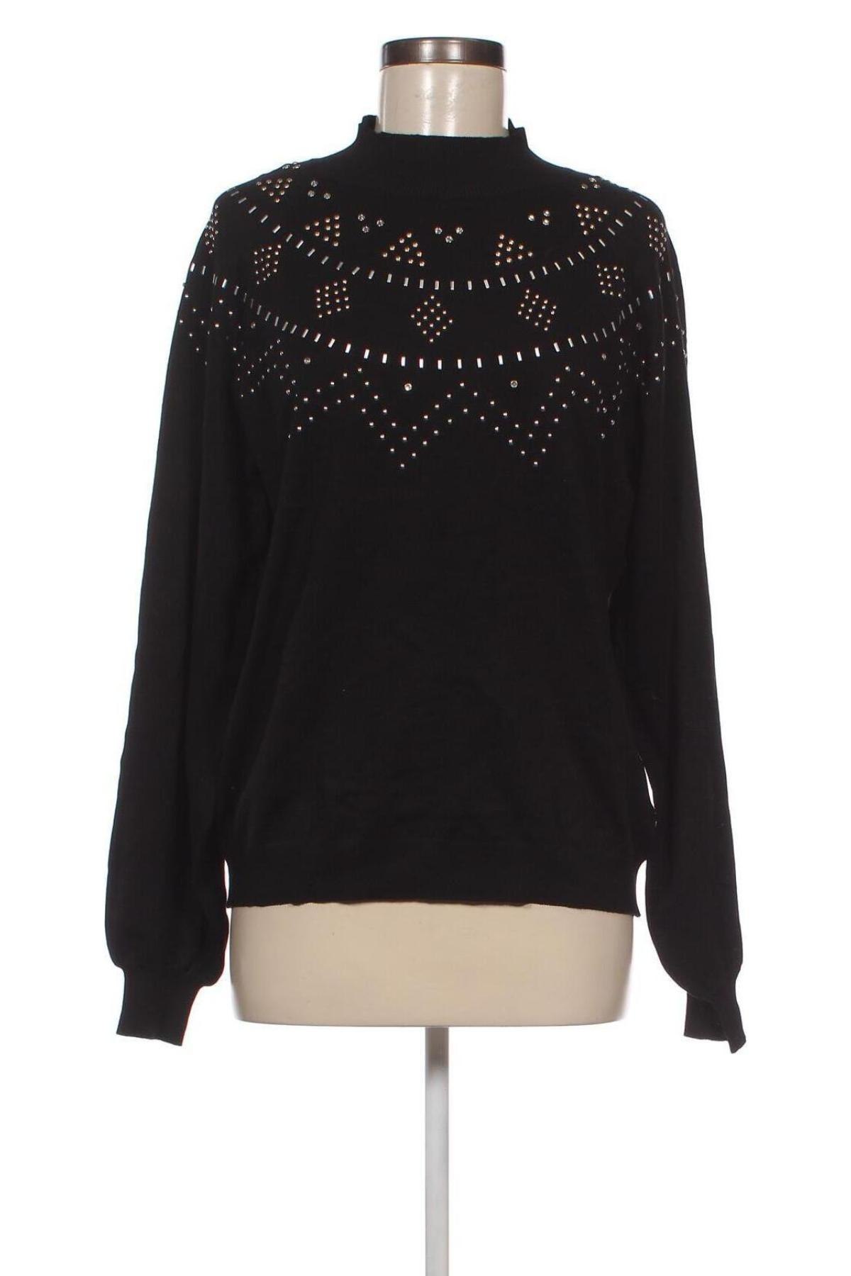 Дамски пуловер Laura Torelli, Размер M, Цвят Черен, Цена 11,31 лв.