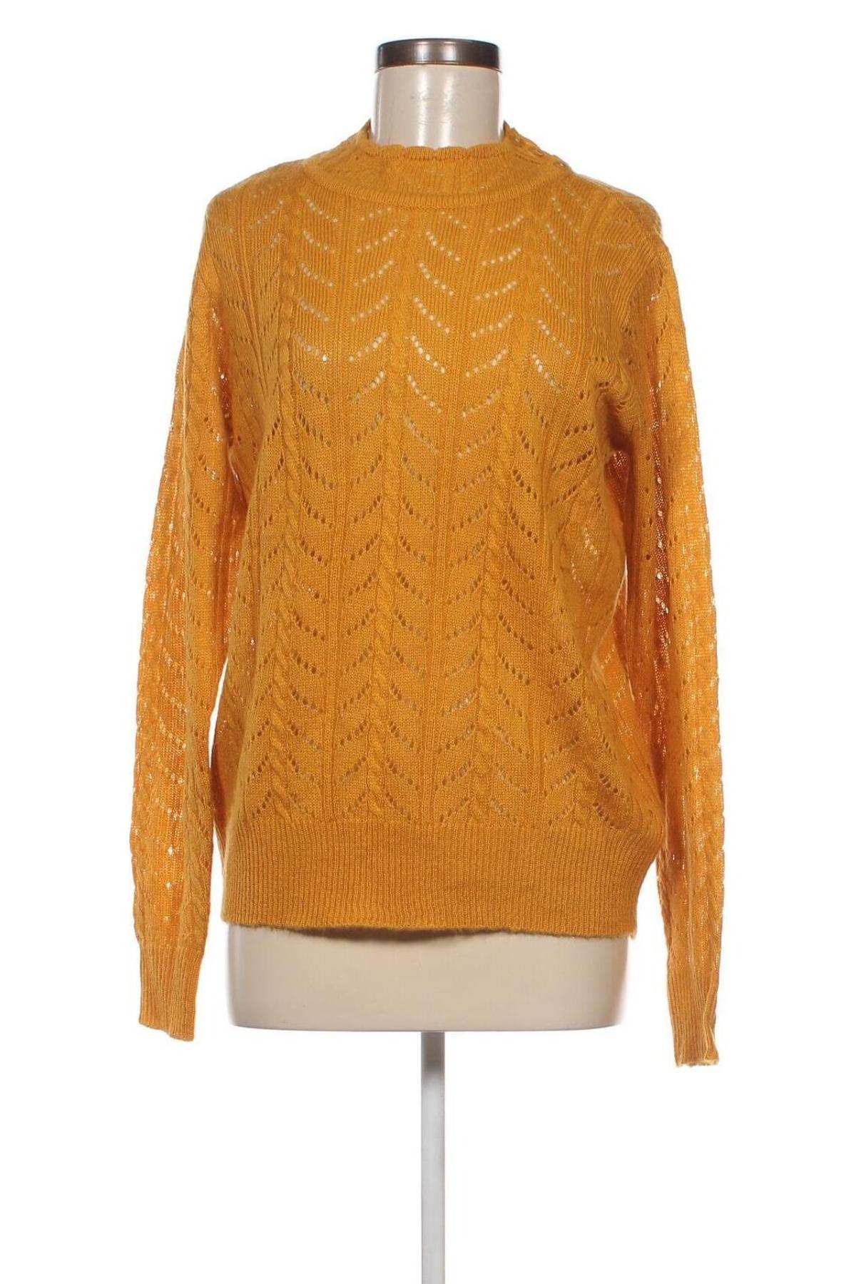 Дамски пуловер Laura Torelli, Размер M, Цвят Жълт, Цена 9,28 лв.