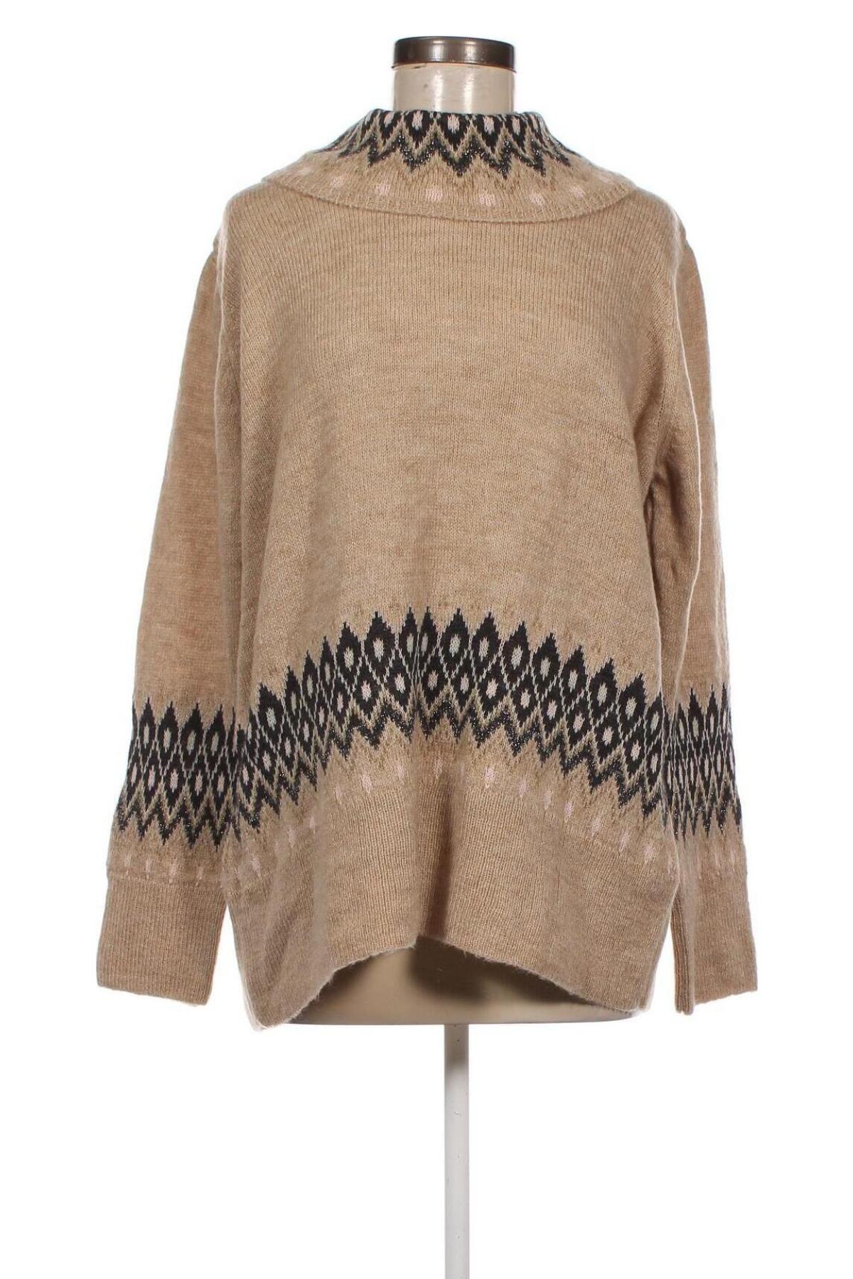 Γυναικείο πουλόβερ Laura Torelli, Μέγεθος XL, Χρώμα  Μπέζ, Τιμή 9,15 €