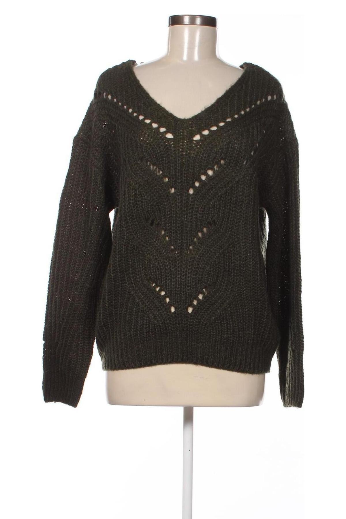Дамски пуловер Liz Devy, Размер L, Цвят Зелен, Цена 13,05 лв.