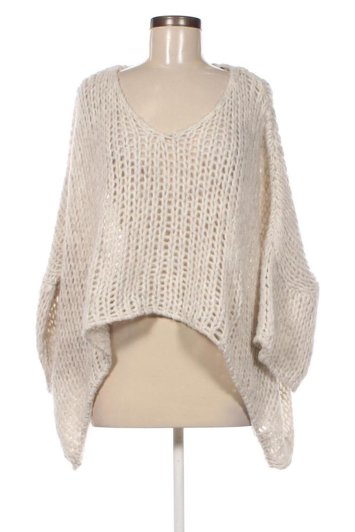 Γυναικείο πουλόβερ Made In Italy, Μέγεθος L, Χρώμα Λευκό, Τιμή 5,02 €