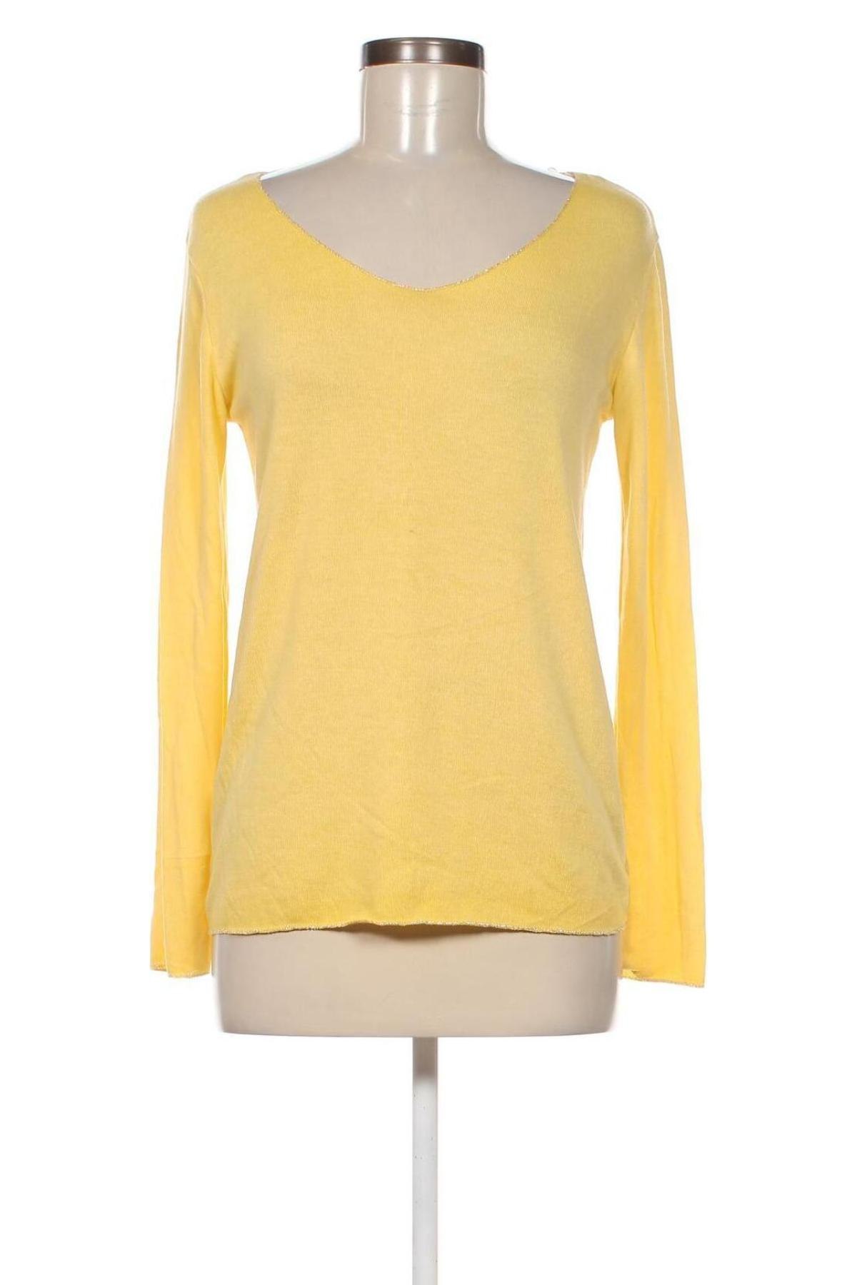 Дамски пуловер Made In Italy, Размер M, Цвят Жълт, Цена 29,00 лв.