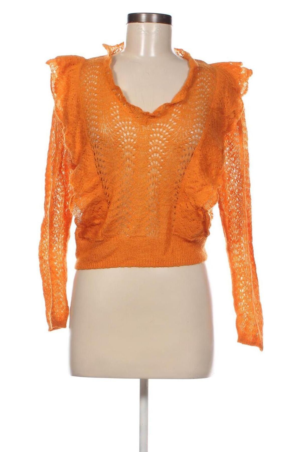 Дамски пуловер Mango, Размер S, Цвят Оранжев, Цена 11,07 лв.