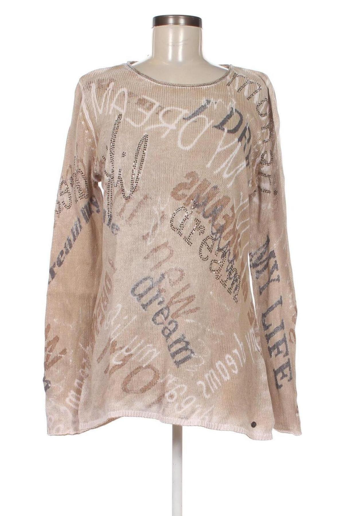 Γυναικείο πουλόβερ Monari, Μέγεθος XL, Χρώμα  Μπέζ, Τιμή 32,78 €