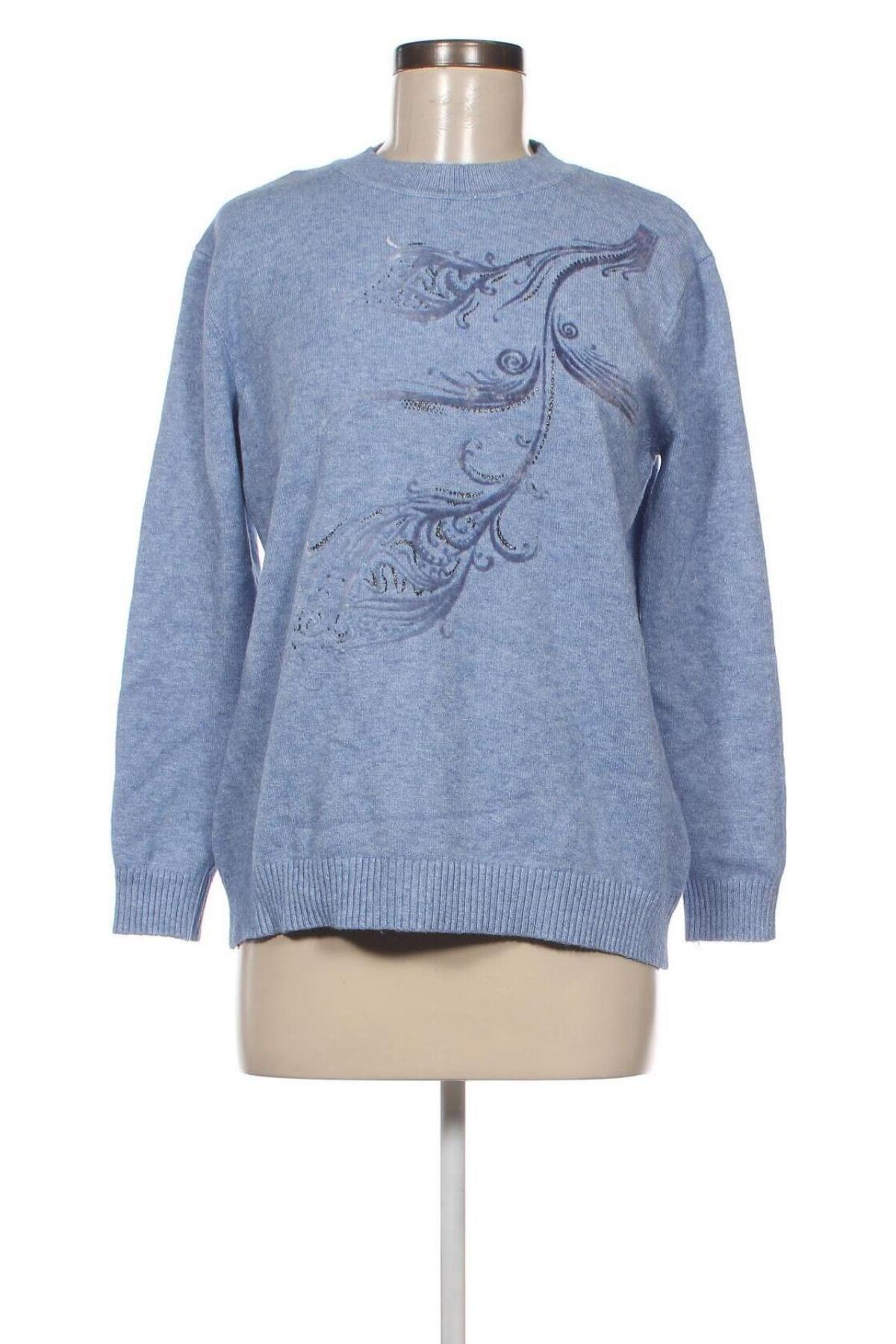 Дамски пуловер New Fashion, Размер L, Цвят Син, Цена 10,44 лв.