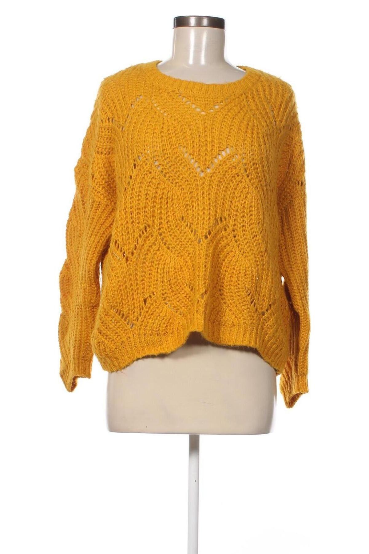 Дамски пуловер ONLY, Размер M, Цвят Жълт, Цена 11,28 лв.