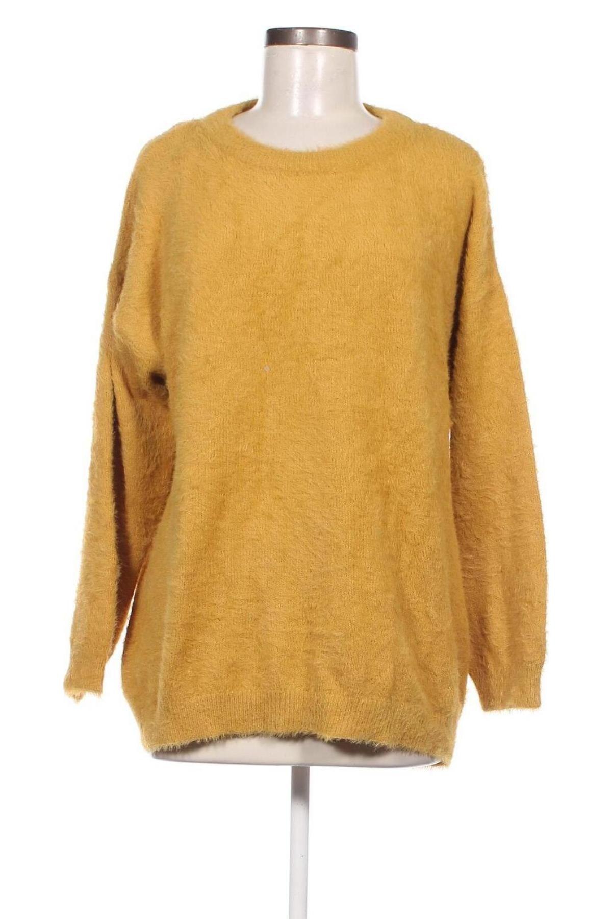 Дамски пуловер Pink Woman, Размер L, Цвят Жълт, Цена 14,79 лв.