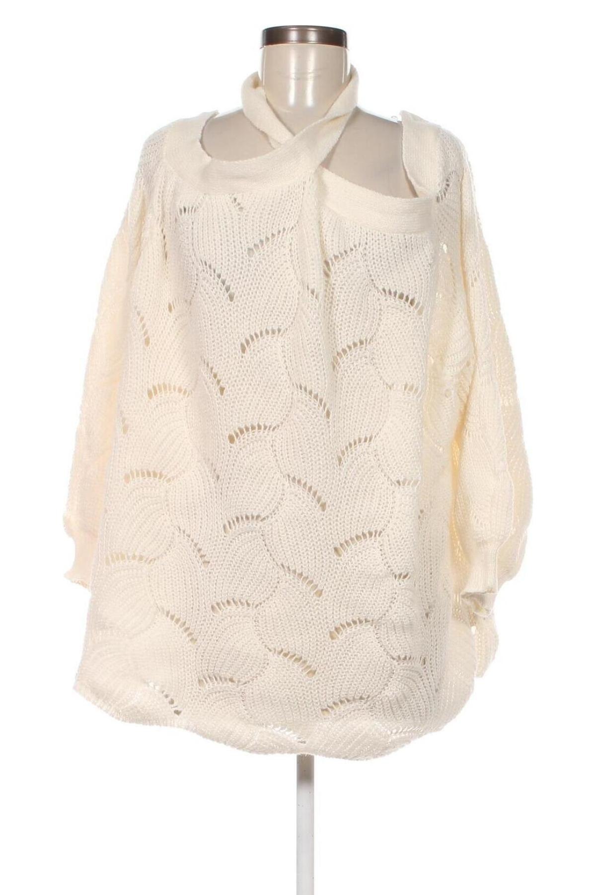 Дамски пуловер SHEIN, Размер 3XL, Цвят Екрю, Цена 9,57 лв.